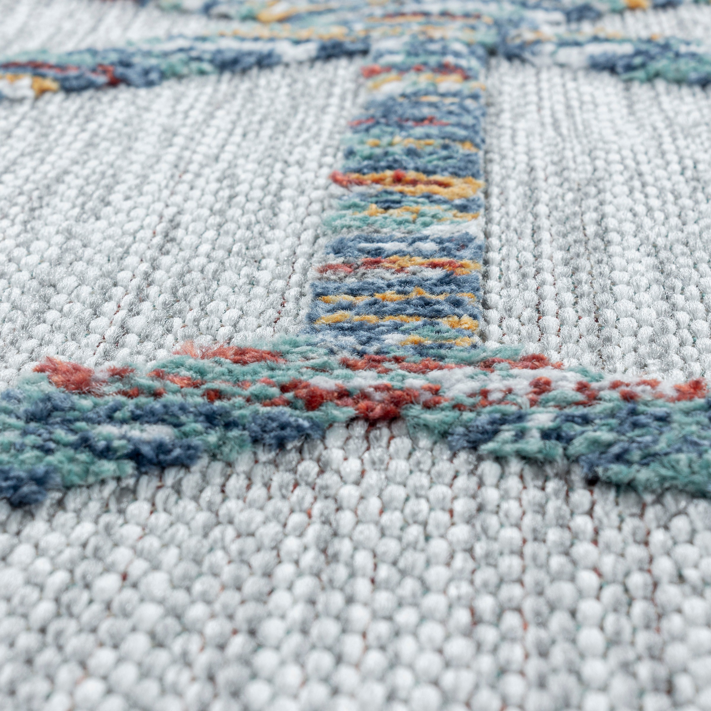 Ayyildiz Teppiche Teppich »BAHAMA 5151«, rechteckig, 8 mm Höhe, Läufer, Flachflor mit Hoch-Tief-Struktur, In-und Outdoor geeignet