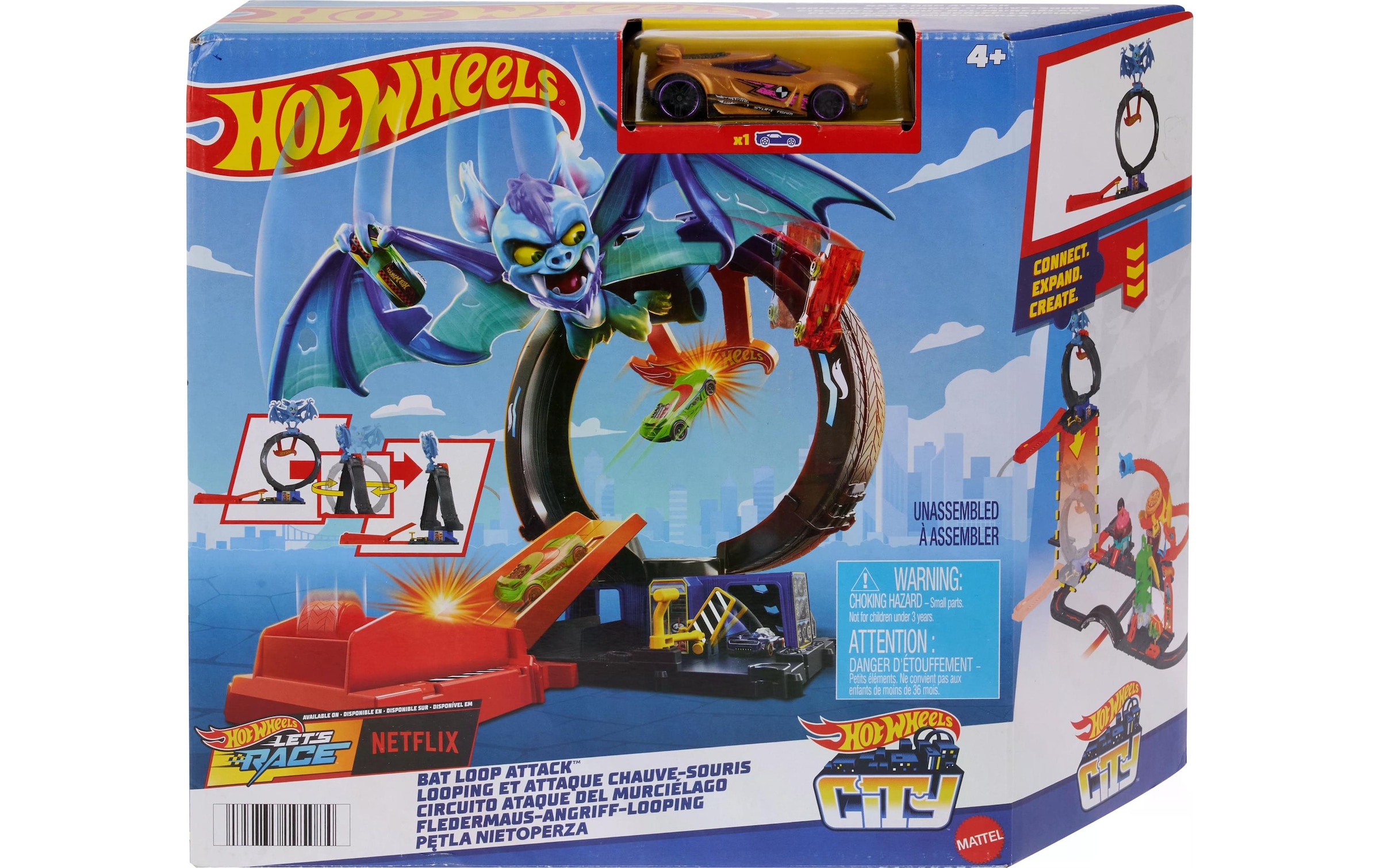 Hot Wheels Konstruktions-Spielset »Action Cars Hot Wheels City Nemesis Bat vs Tire Shop«