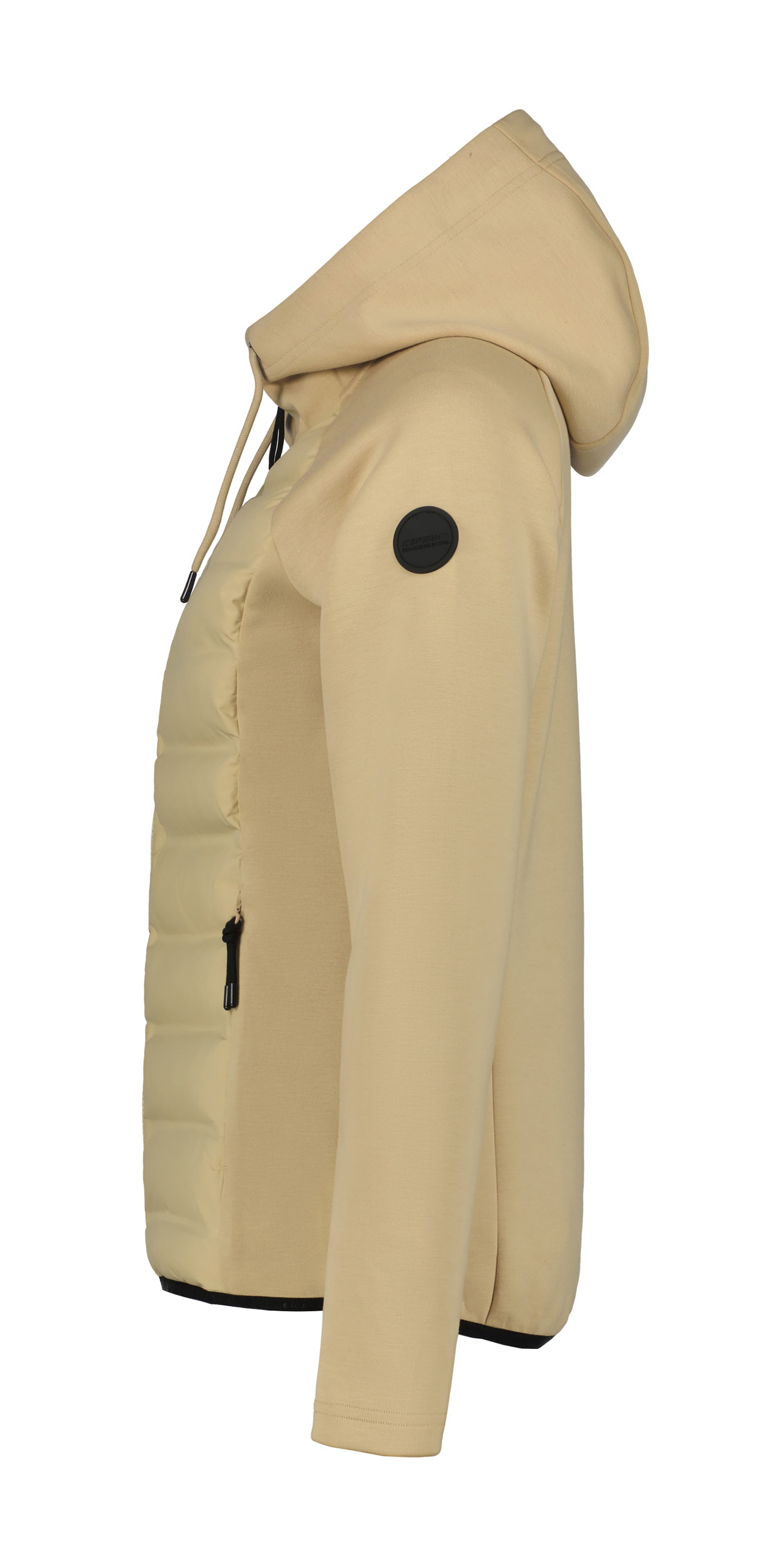 Icepeak Strickfleecejacke »ASHBURN« 1 Stk. tlg. mit Kapuze mit Kapuze und Kordelzug, mit hochschliessendem Kragen