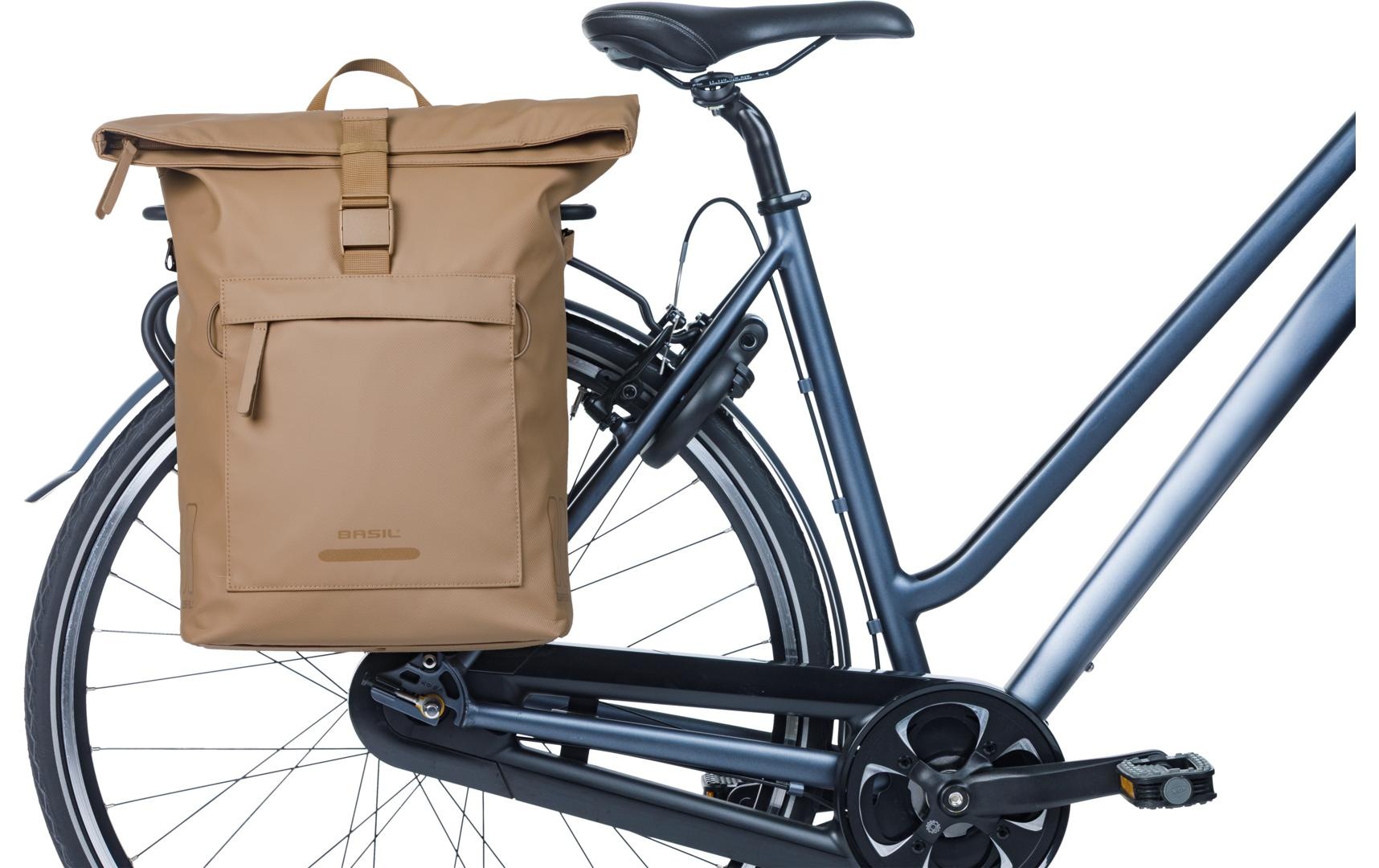 Basil Gepäckträgertasche »Brooklyn MIK Hooks, 17 l« 17 l Fahrrad-Umhängetasche mit 16-Zoll-Laptopfach und MIK-System