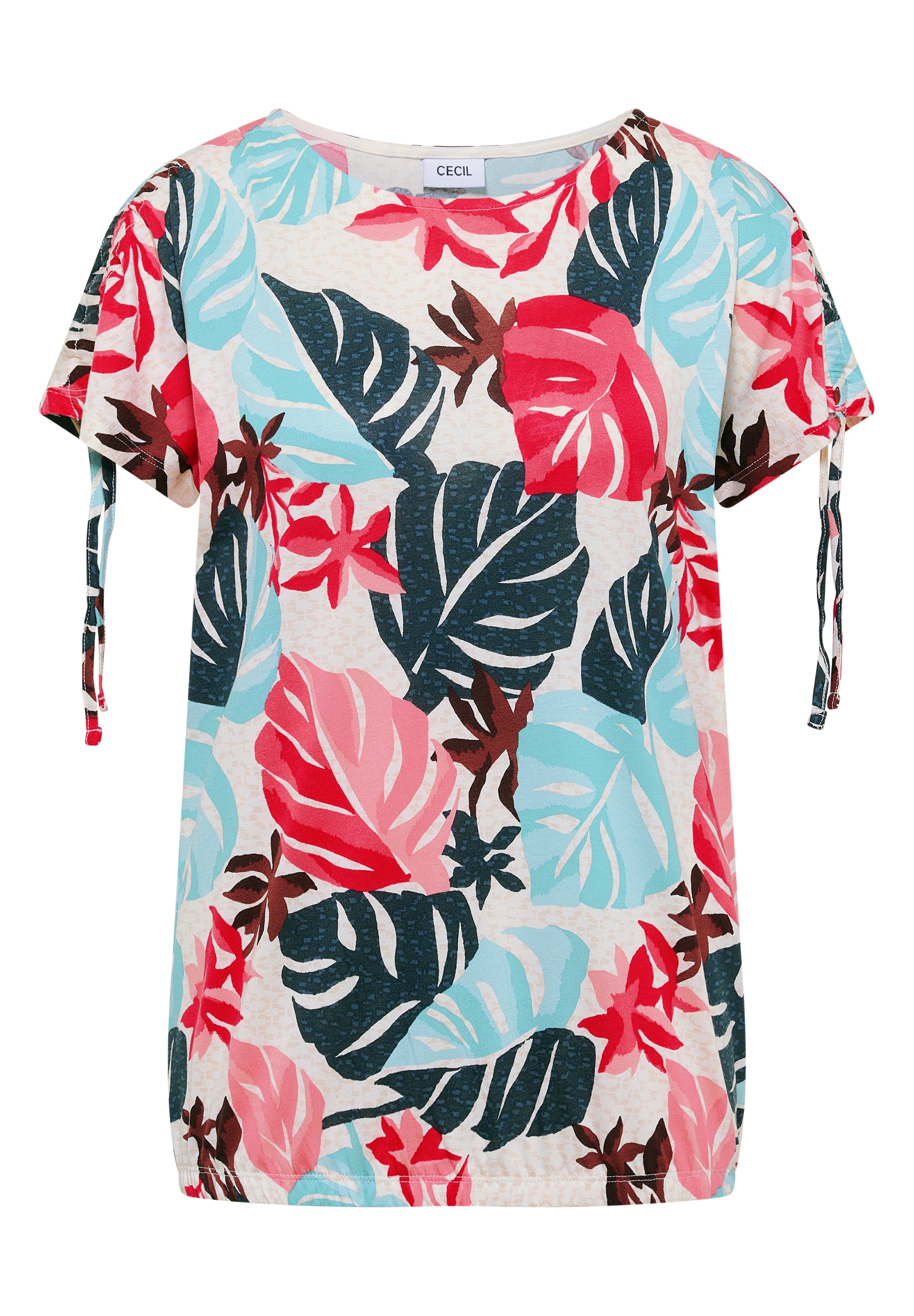 Cecil Print-Shirt Sommershirt, bedruckt, mit Modal, Rundhalsausschnitt