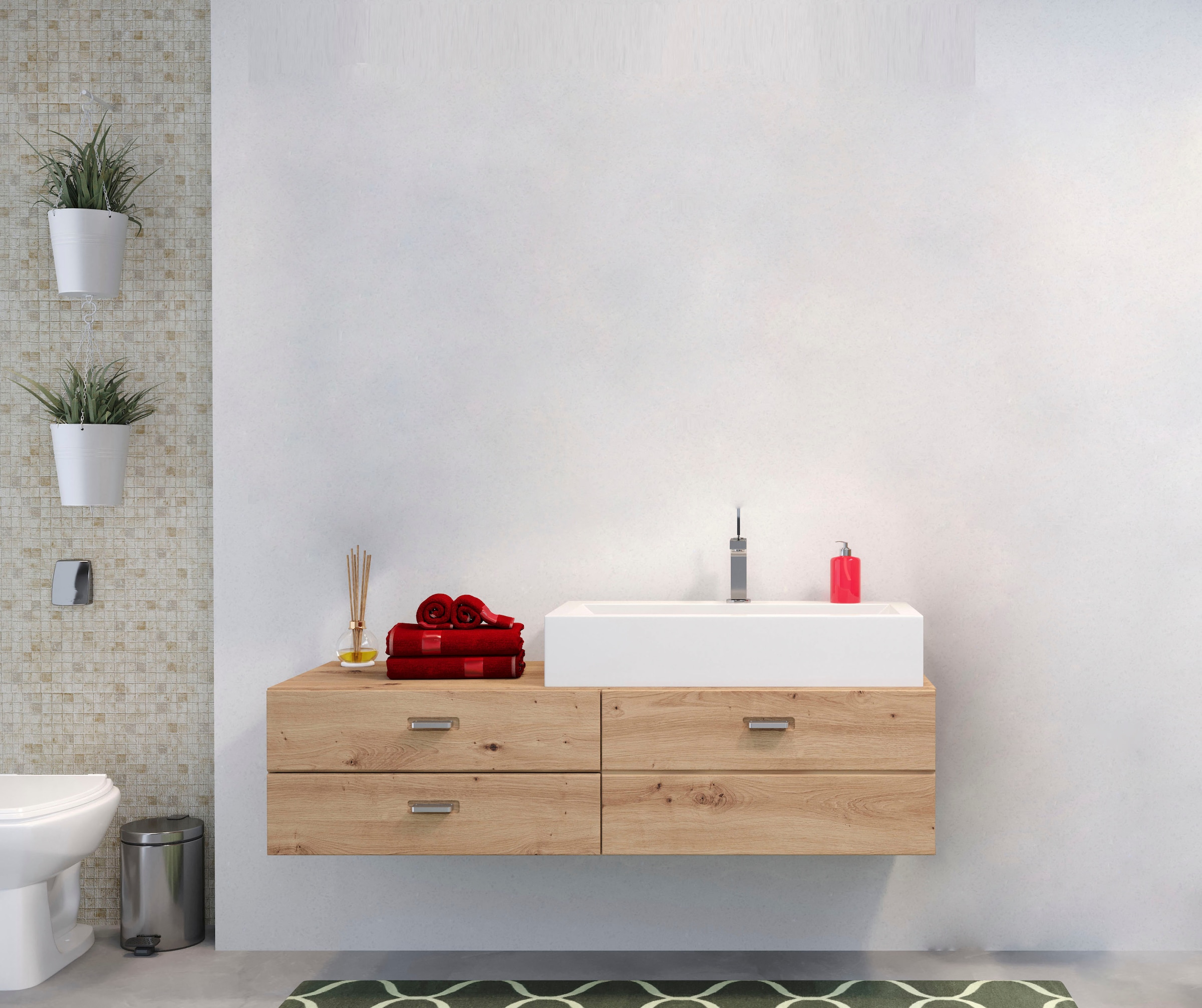 Image of trendteam Waschtisch »Geo«, inklusive Mineralguss-Aufsatzwaschbecken bei Ackermann Versand Schweiz