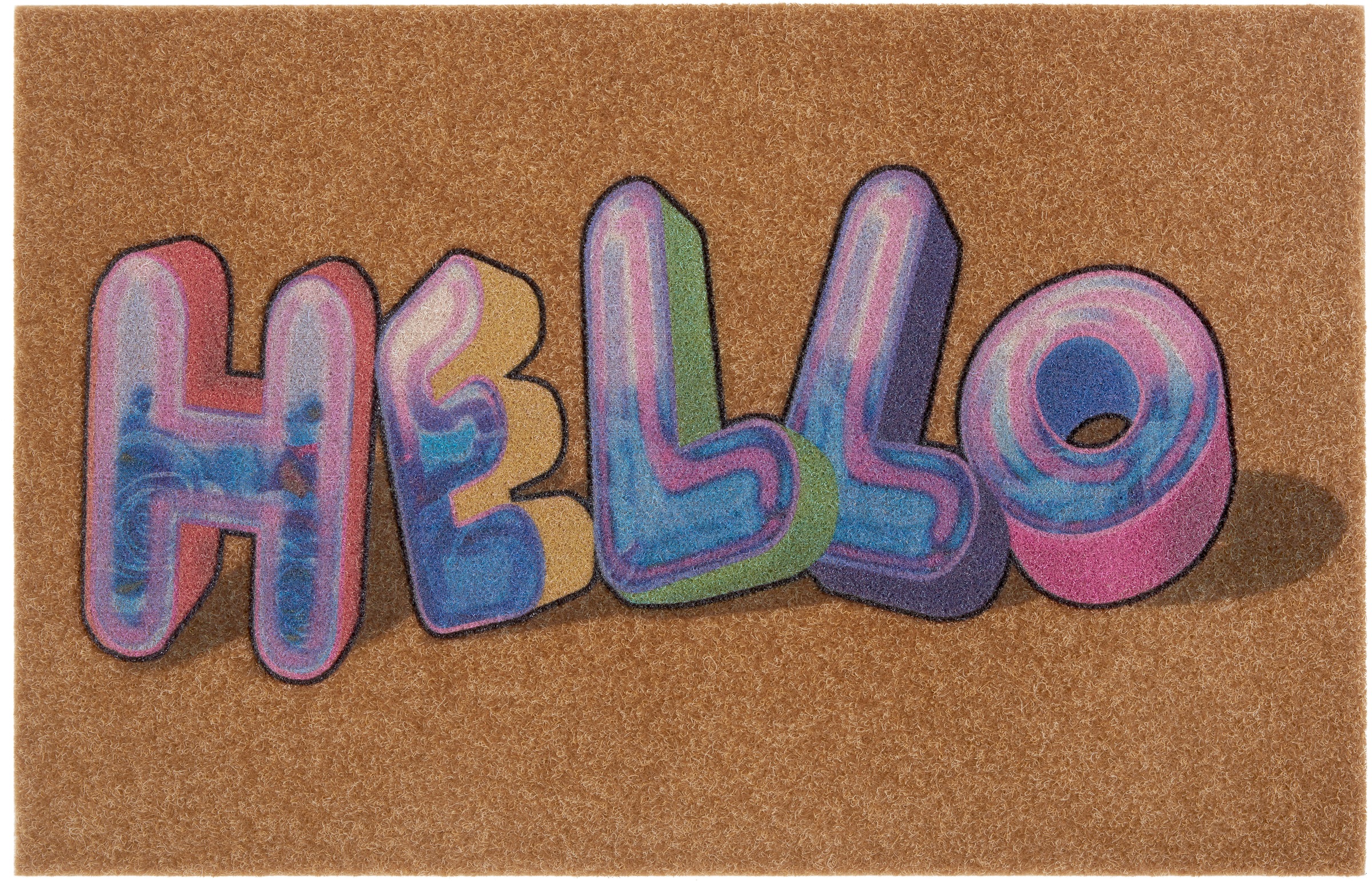 Image of my home Fussmatte »Graffiti Hello«, rechteckig, 10 mm Höhe, In und Outdoor geeignet, mit Spruch, mit Schrift, Kokos-Look, Robust, Pflegeleicht, Eingang, Rutschfest bei Ackermann Versand Schweiz