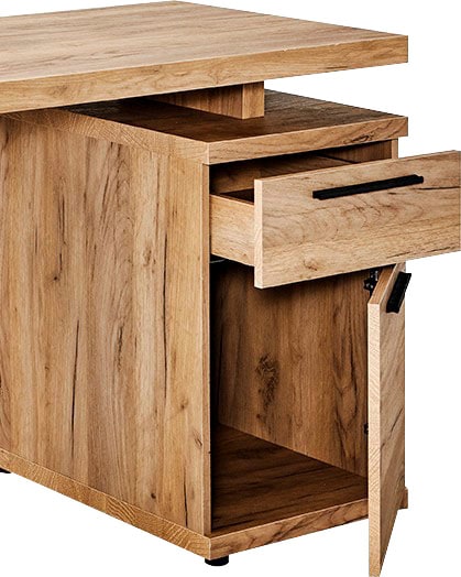 Jahnke Schreibtisch »LUX C 140« wechselseitig montierbar, Seitenteil aus ESG Sicherheitsglas