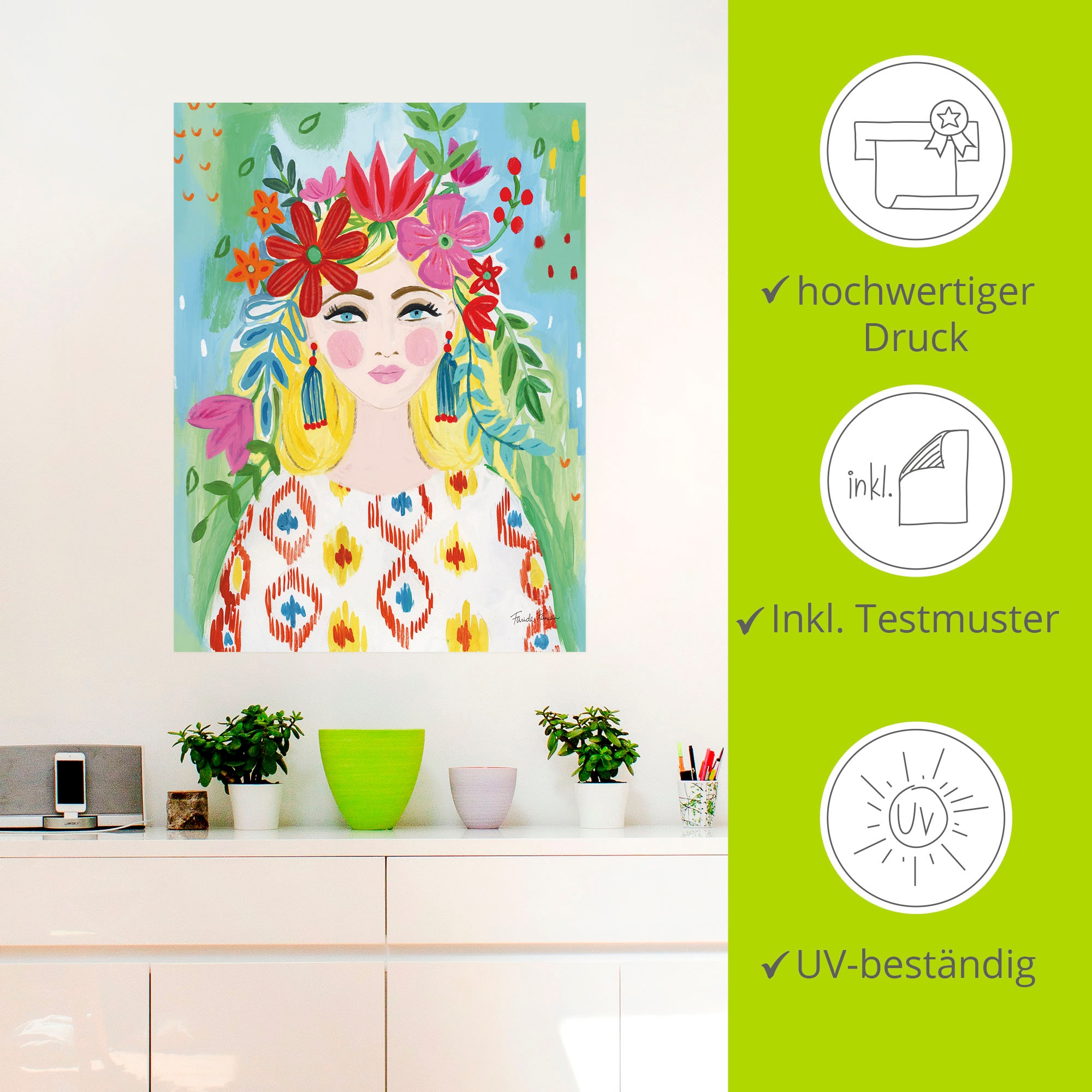 Artland Wandbild »Boho Girl II« Bilder von Frauen 1 Stk. tlg. als Alubild, Leinwandbild, Poster, Wandaufkleber in verschied. Grössen