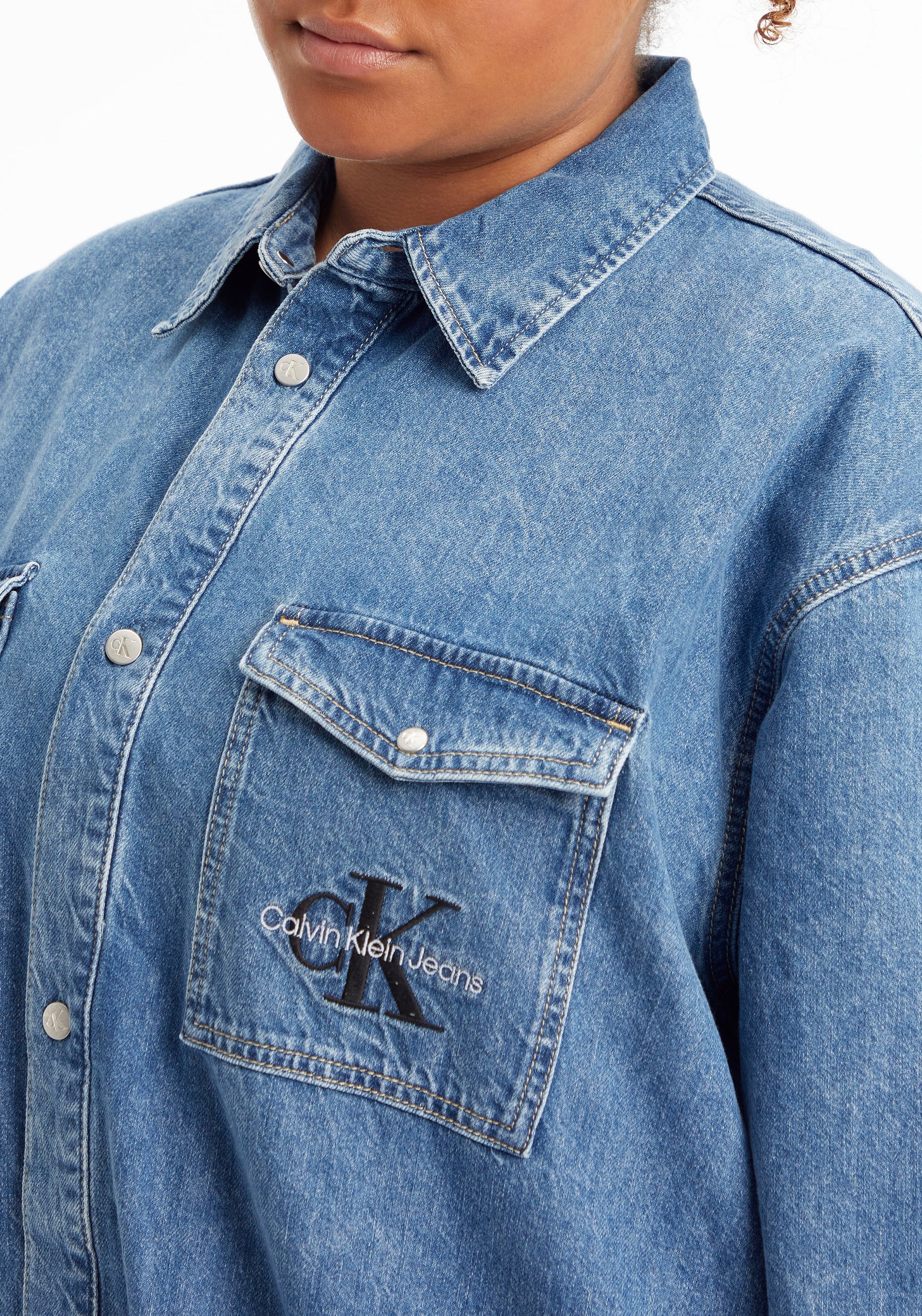 ♕ Calvin Klein Jeans POPOVER Jeanskleid SHI« Plus versandkostenfrei kaufen »UTILTY