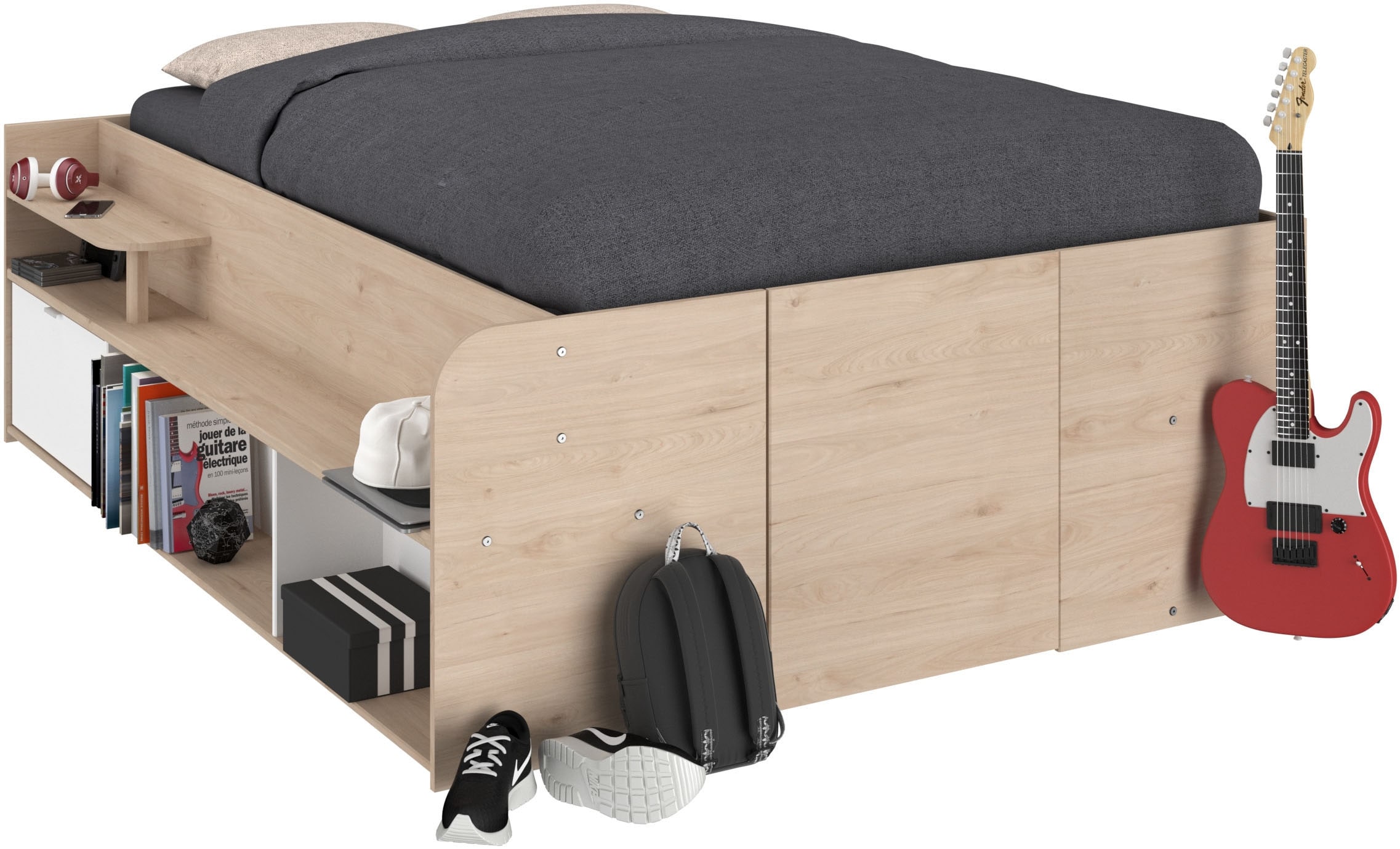 Parisot Hochbett »Parisot Travel 2«, Lattenrost aufklappbar, Stauraum integriert, Liegefläche B/L: 140 cm x 200 cm