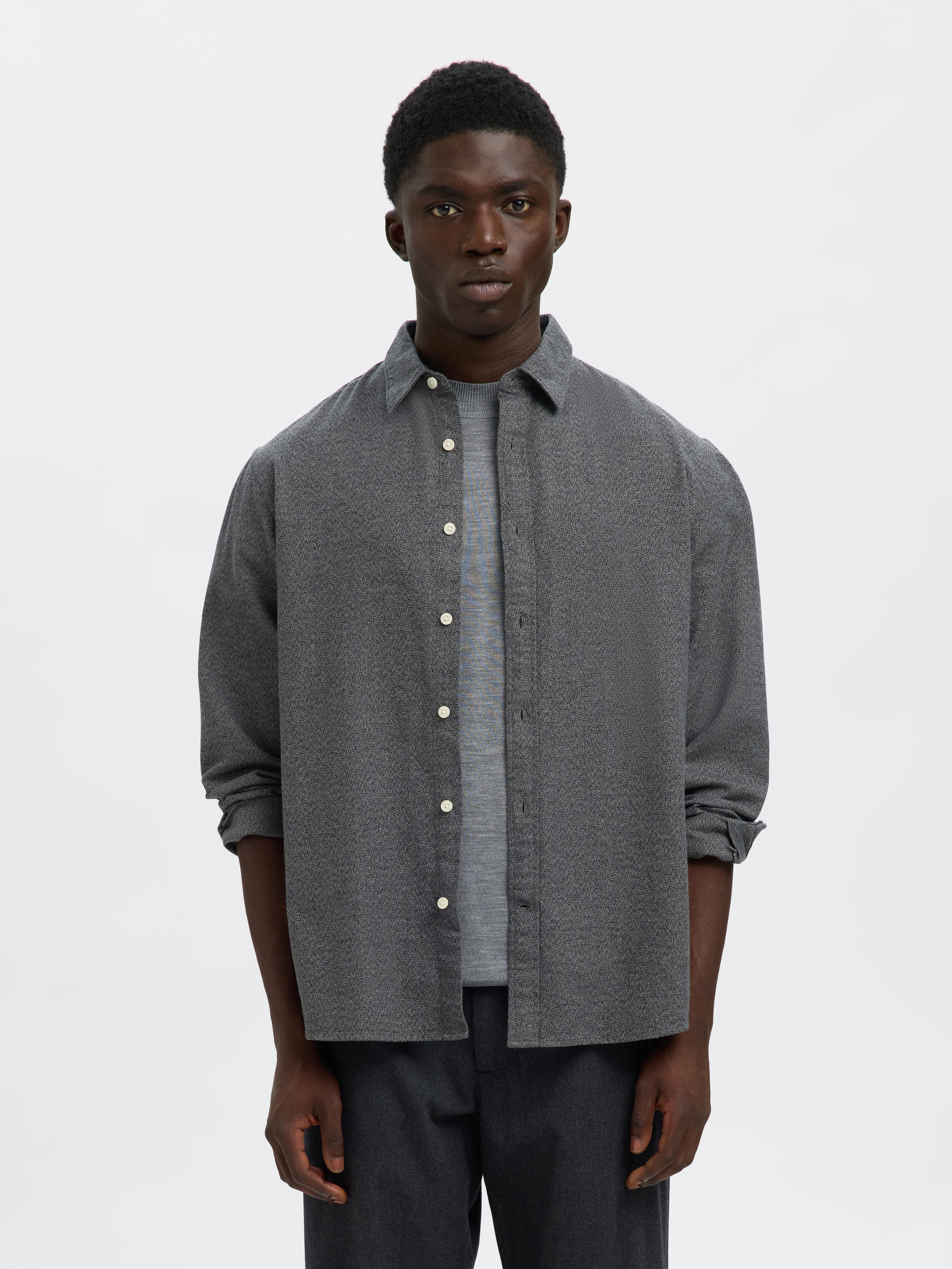 SELECTED HOMME Langarmhemd »SLHREGNOAH BRUSHED TWIST SHIRT LS NOOS«