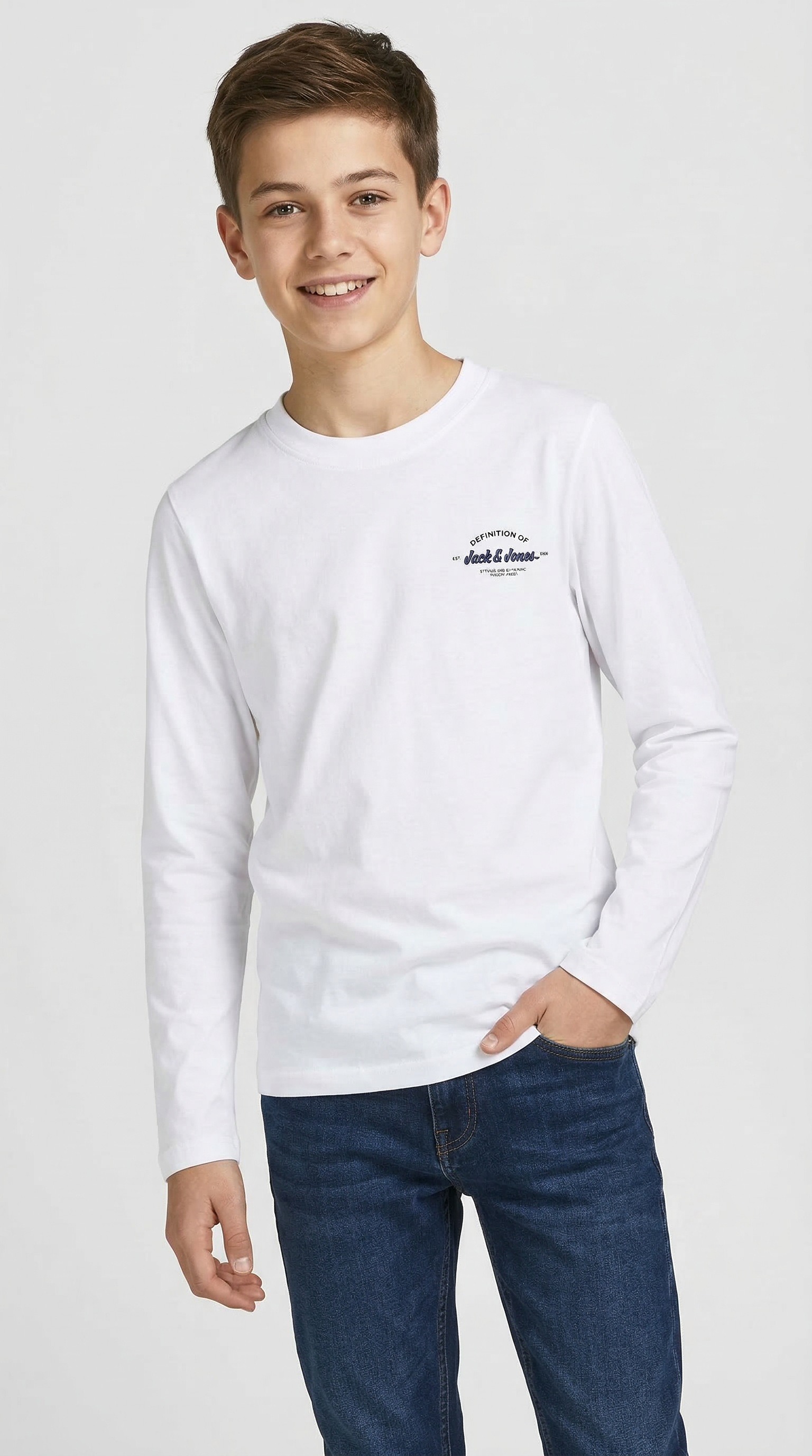 Jack & Jones Junior T-shirt à manches longues »JJBRANDON TEE LS CREW NECK 2PK MP JNR« Packung, 2 pièces