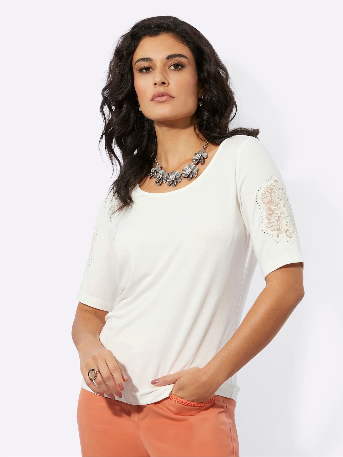 creation L Shirt à col rond »Shirt« 1 cuis