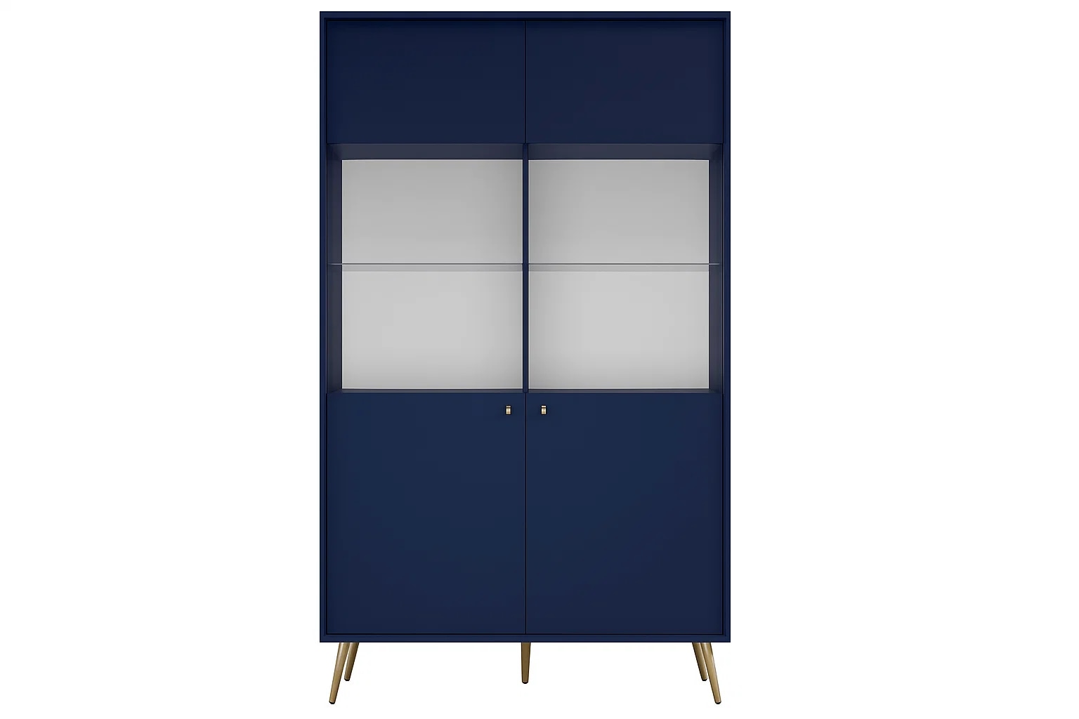 Home affaire Vitrine »ROMILDA Glasvitrine mit viel Stauraum, Masse B/T/H: 105/40/191 cm« Vitrinenschrank, Standvitrine mit 2 Türen, 10 Fächer