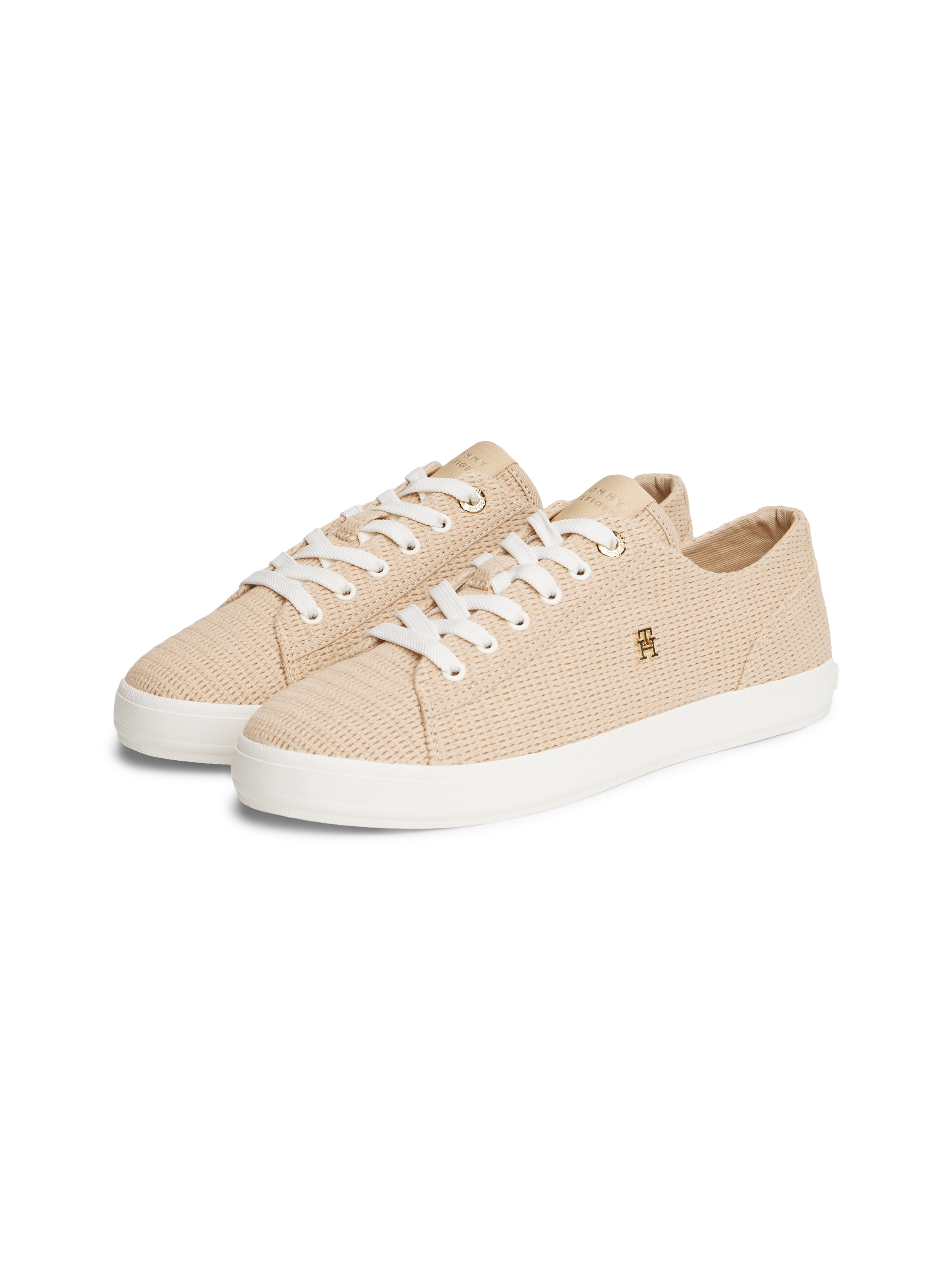 Image of Tommy Hilfiger Plateausneaker "TH CHIC FOXING SNEAKER" Freizeitschuh, Schnürer, Halbschuh mit Logo-Emblem