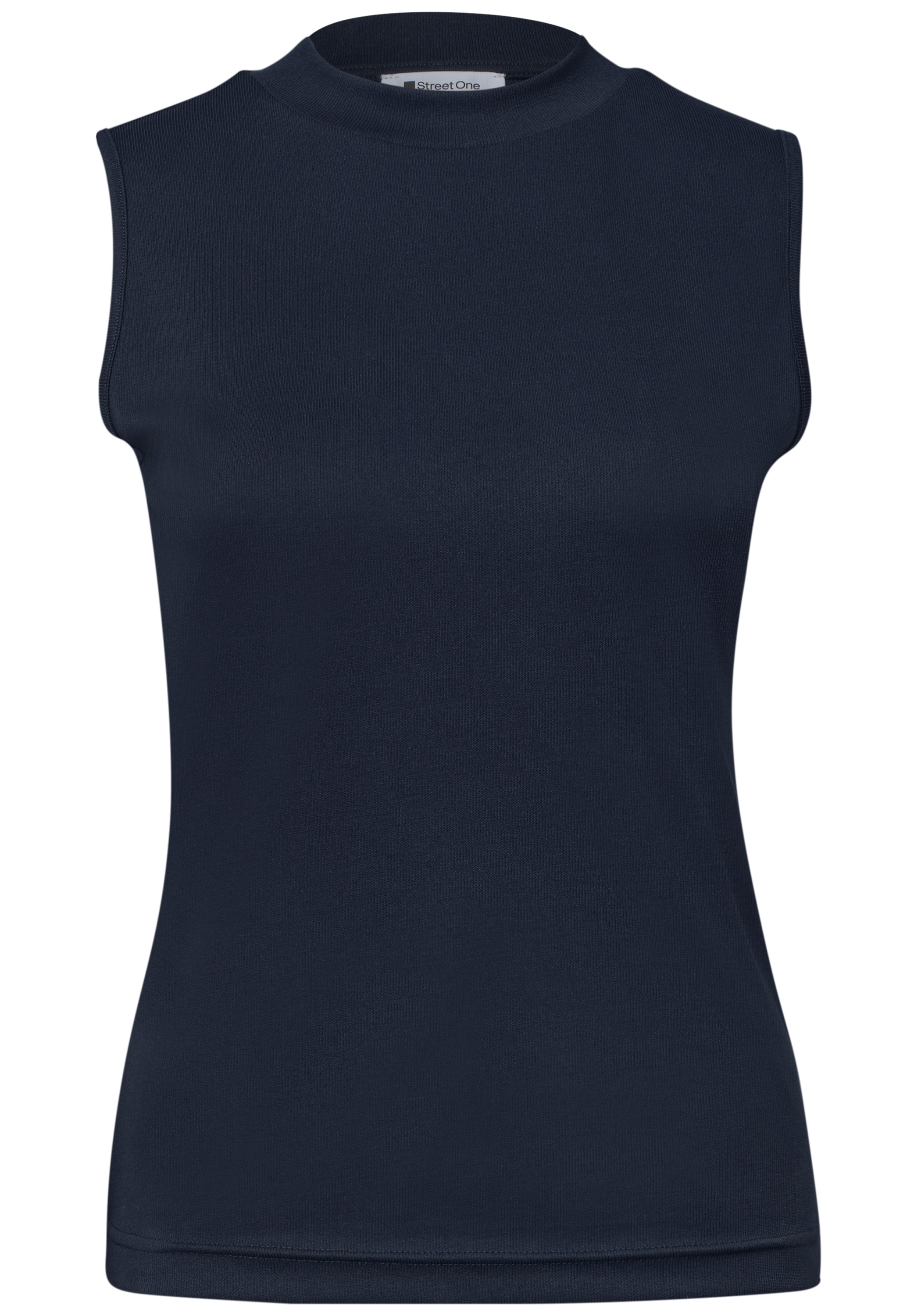 STREET ONE Shirttop Sommertop im Silk-Look mit Turtle Neck