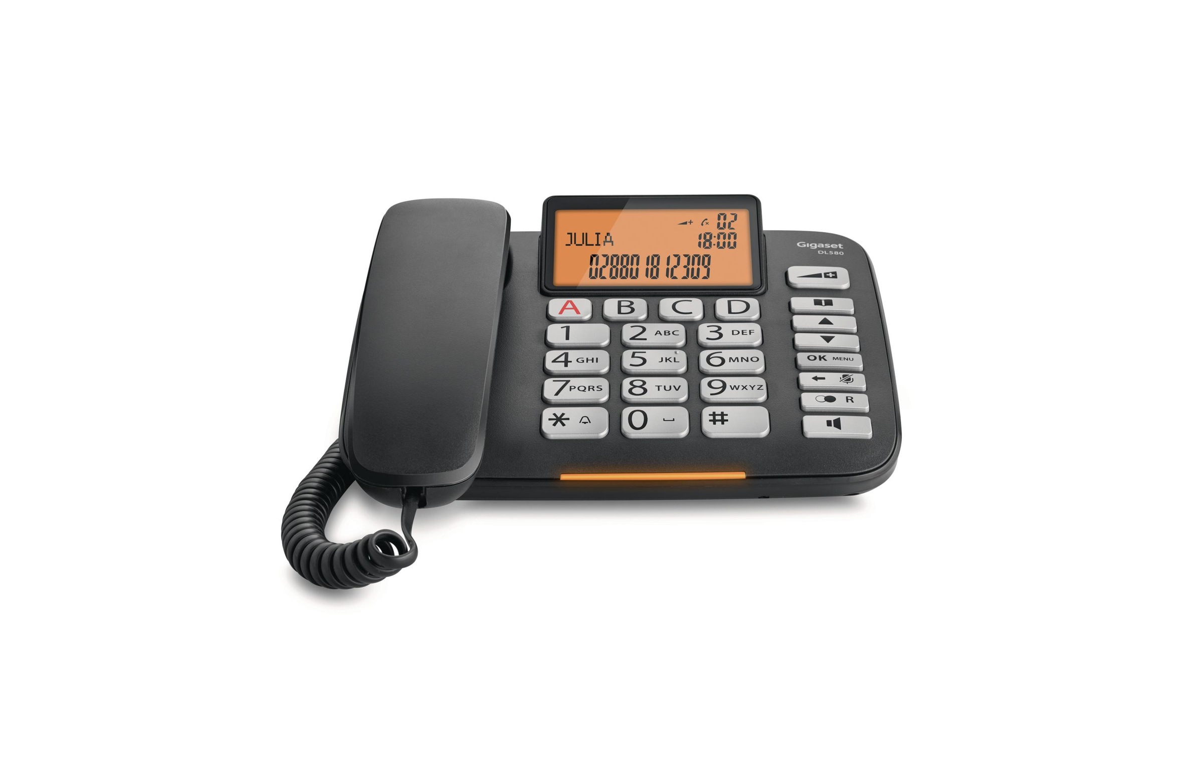 Gigaset Kabelgebundenes Telefon »DL580 Schwarz«