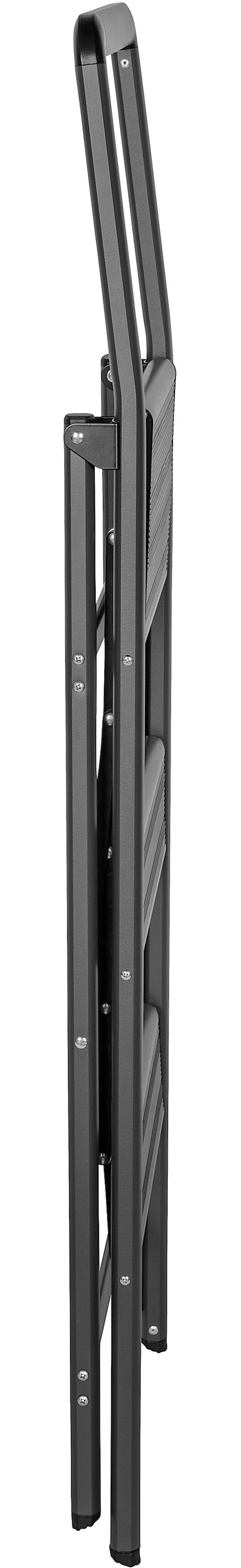 WENKO Trittleiter »Modell Alu-Compact«, leichte & rutschfeste Haushaltsleiter, belastbar bis 150 kg, klappbar
