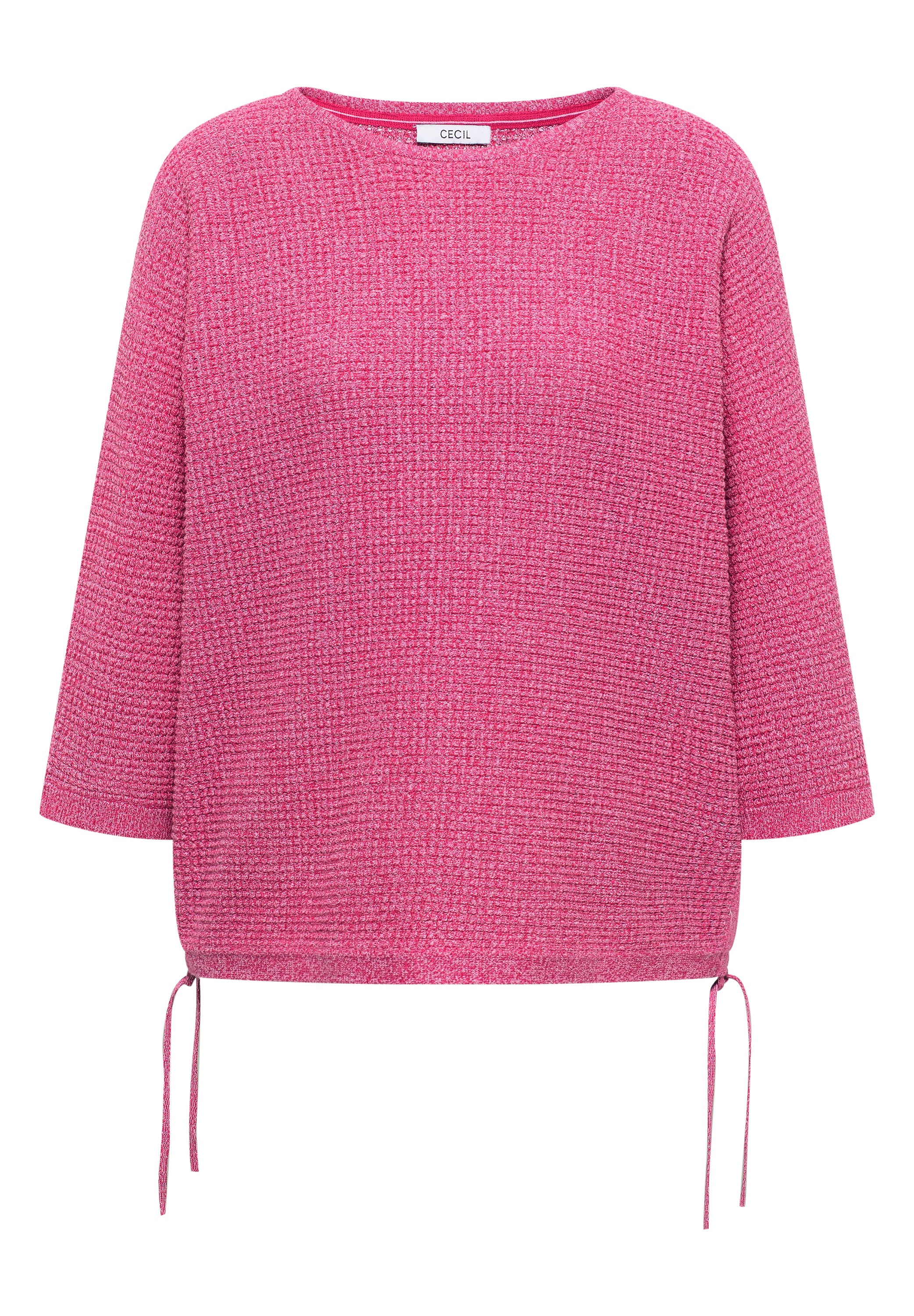 Cecil Pull à manches 3/4 mit seitlicher Raffung und Bindebändern