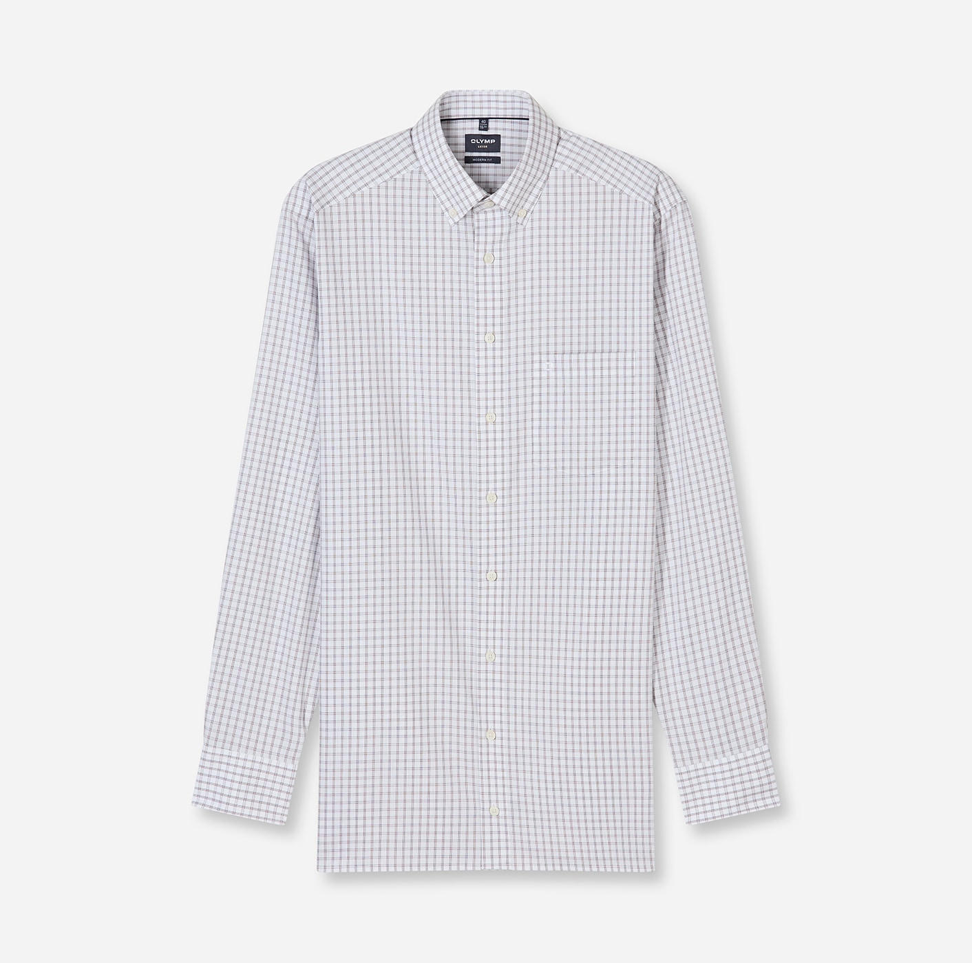 OLYMP Langarmhemd »Luxor« Businesshemd, modern fit, Button-down-Kragen