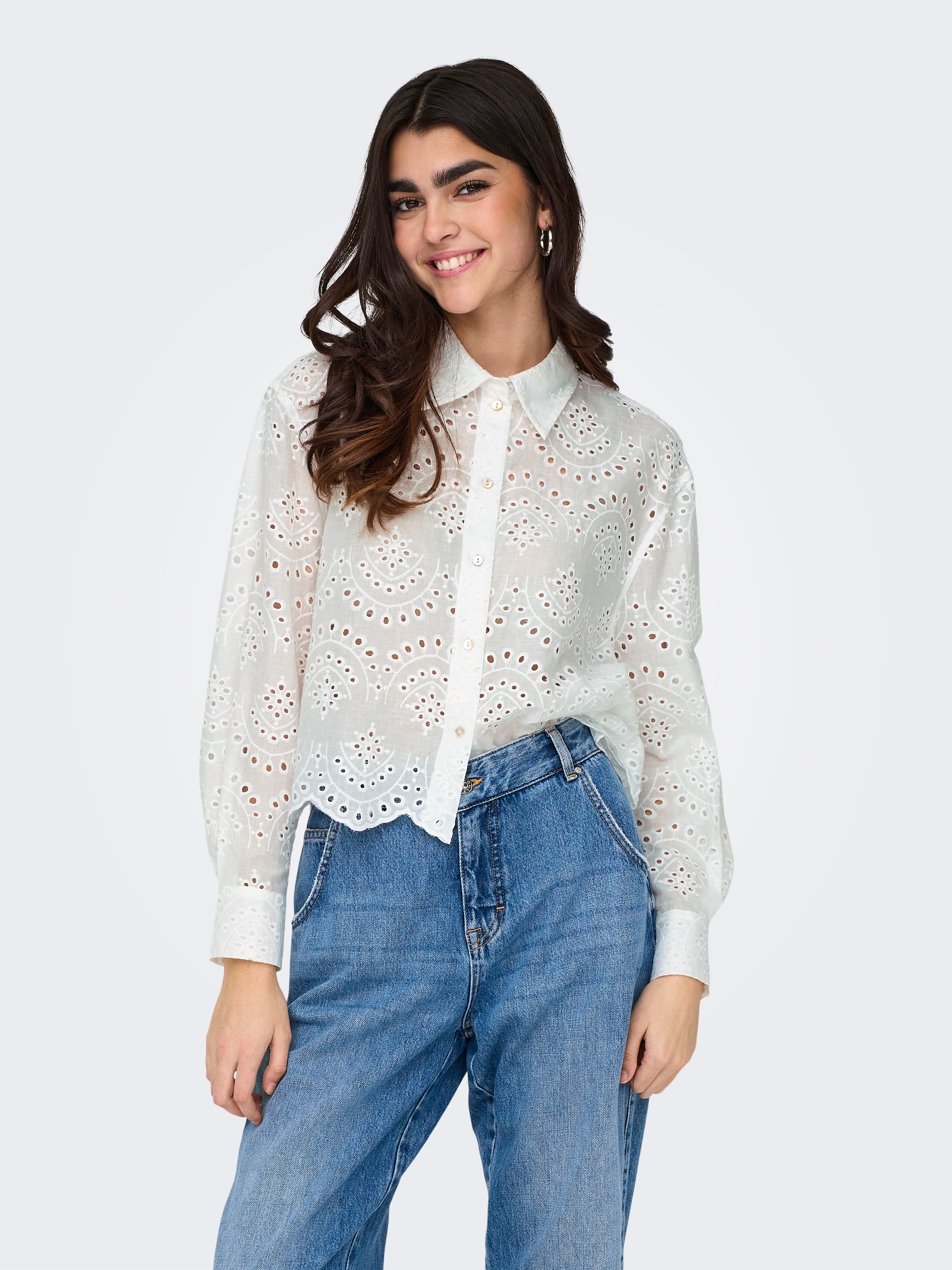 Image of ONLY Langarmbluse "ONLVALAIS L/S SHIRT WVN NOOS"