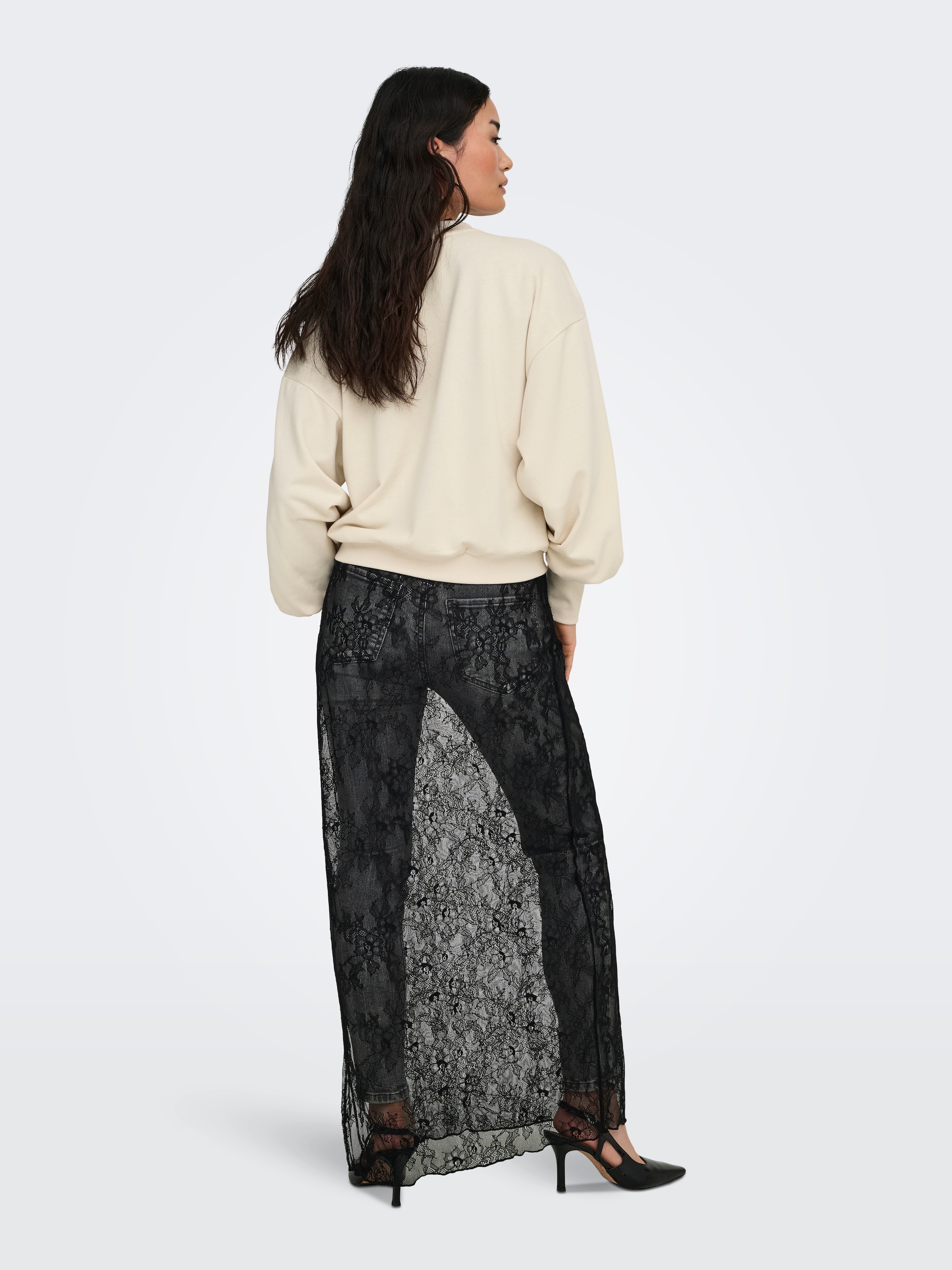 ONLY Sweatshirt »ONLBROOKE L/S O-NECK DETAIL SWT NOOS«
