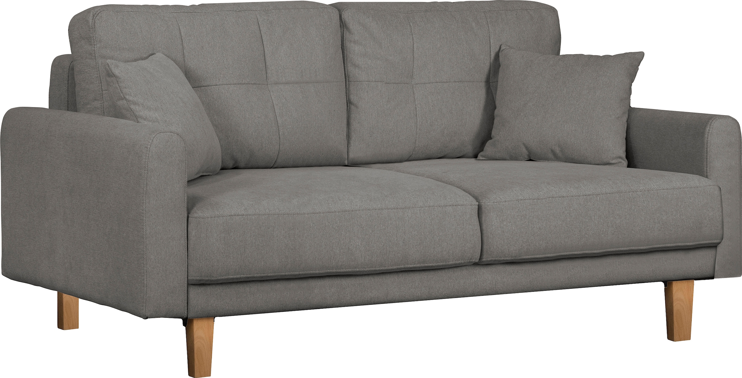 Home affaire 2-Sitzer »TRIPLO mit Wellenunterfederung, Masse B/T/H: 165/100/89 cm«, Sofa mit Steppung im Rückenbereich, incl. Rückenkissen und Zierkissen