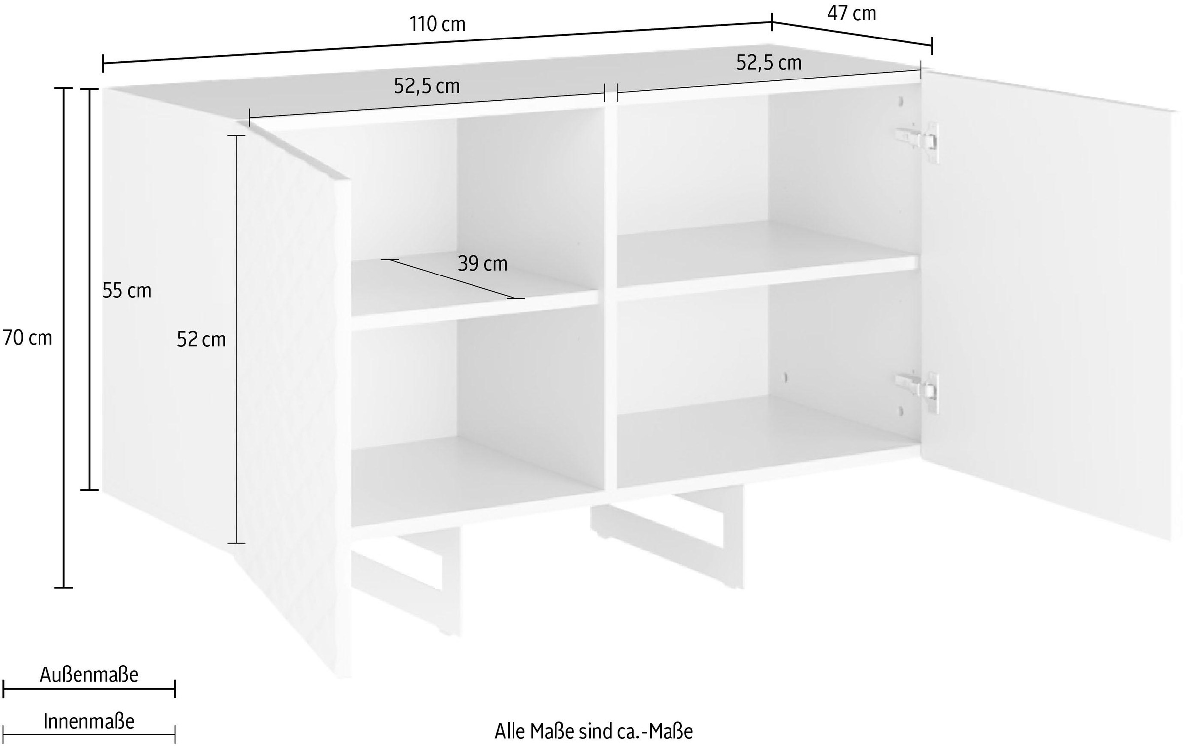 DIVENTA Sideboard »KORFU«, Breite 110 cm
