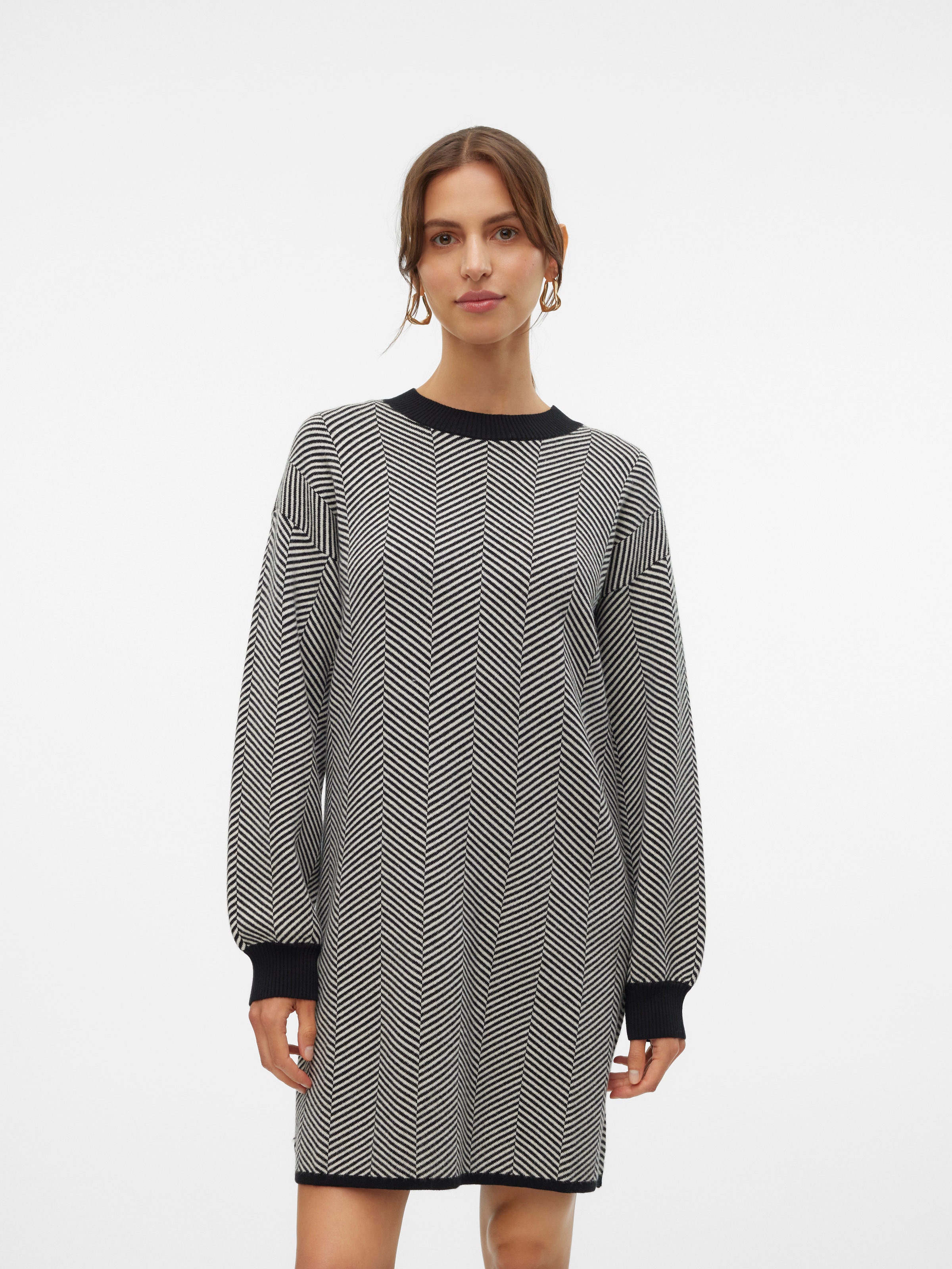 Strickkleid »VMBLUSH HERRINGBONE LS O-NECK DRESS LCS«