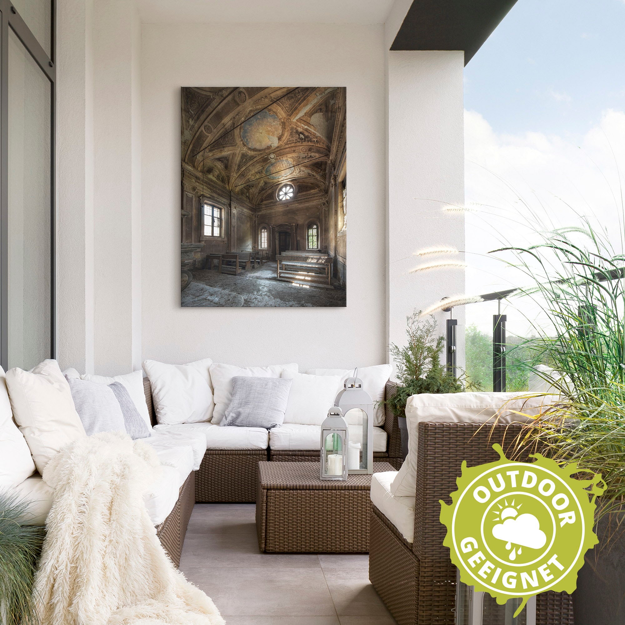 Artland Wandbild »Lost Place Alte Kirche Architektur« Gebäude 1 Stk. tlg. als Alubild, Leinwandbild in verschied. Grössen