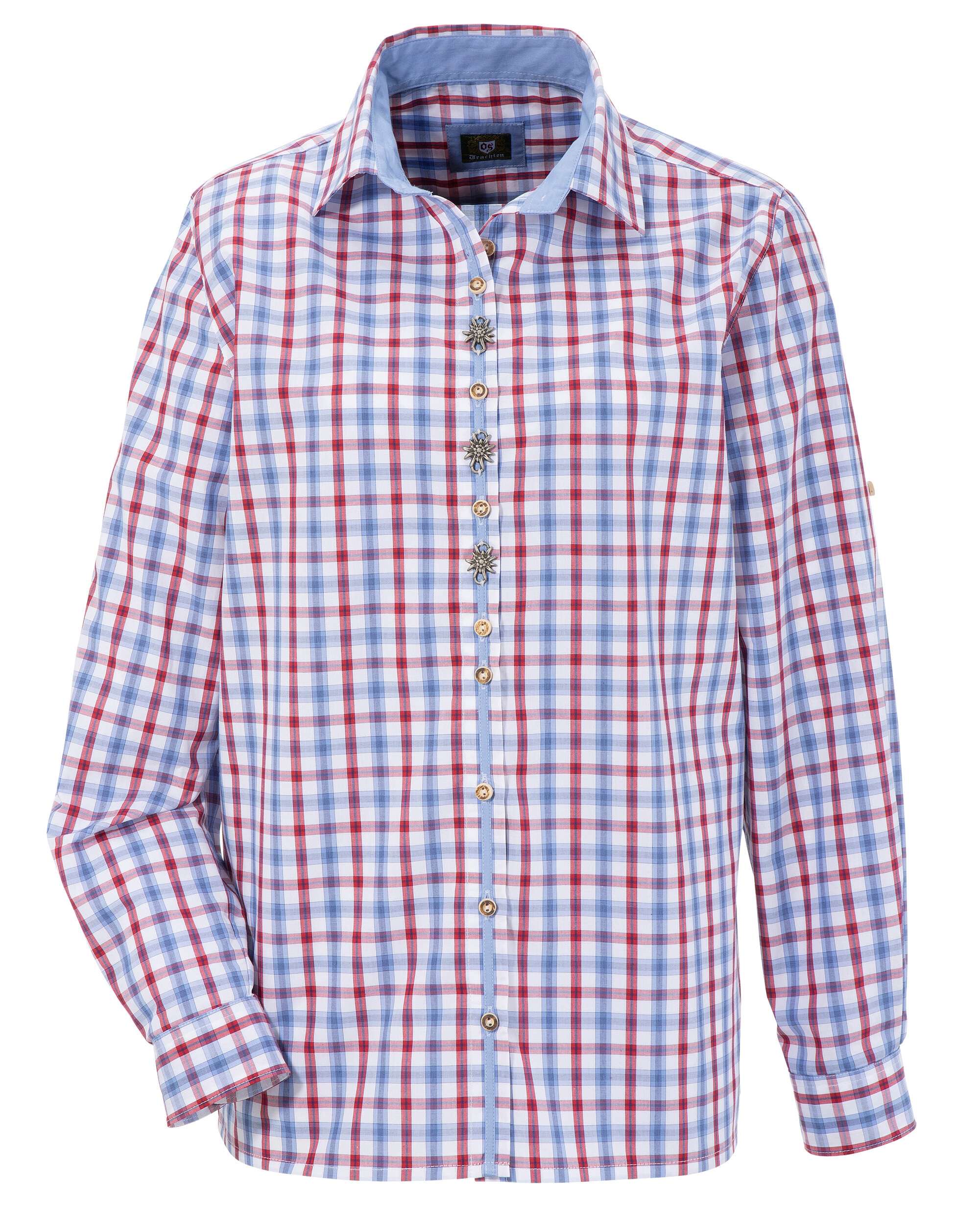 Image of OS-Trachten Trachtenbluse, Damen, kariert mit Krempelärmel bei Ackermann Versand Schweiz