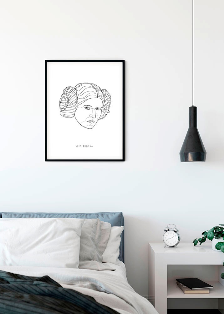 Komar Bild »Star Wars Classic Force Faces Leia«, Star Wars, (1 St.), Wandbild zur Dekoration im Kinderzimmer - ohne Rahmen