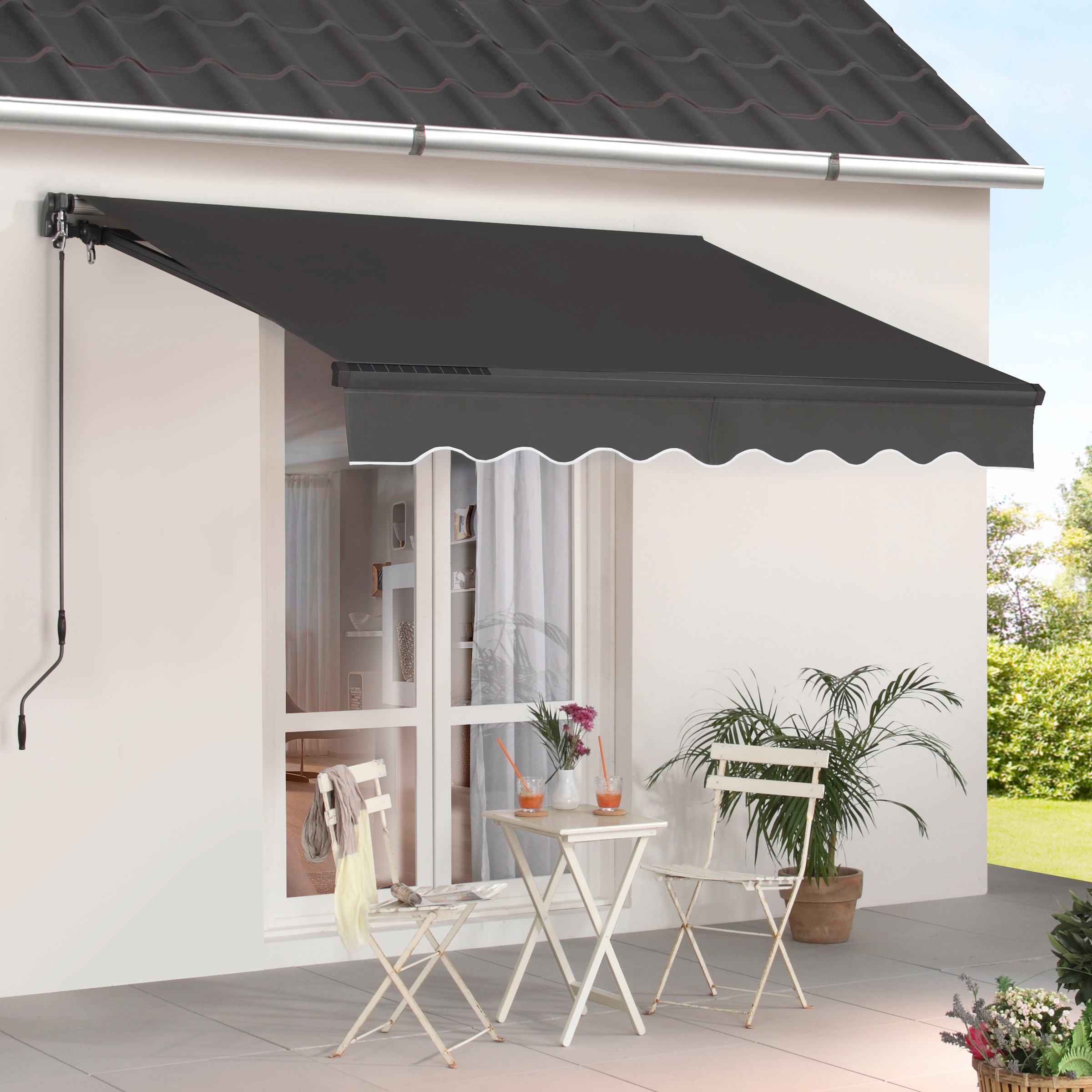Gelenkarmmarkise »LED Light«, Breite: 295 cm, Ausfall: 250 cm, mit Solar LED-Beleuchtung