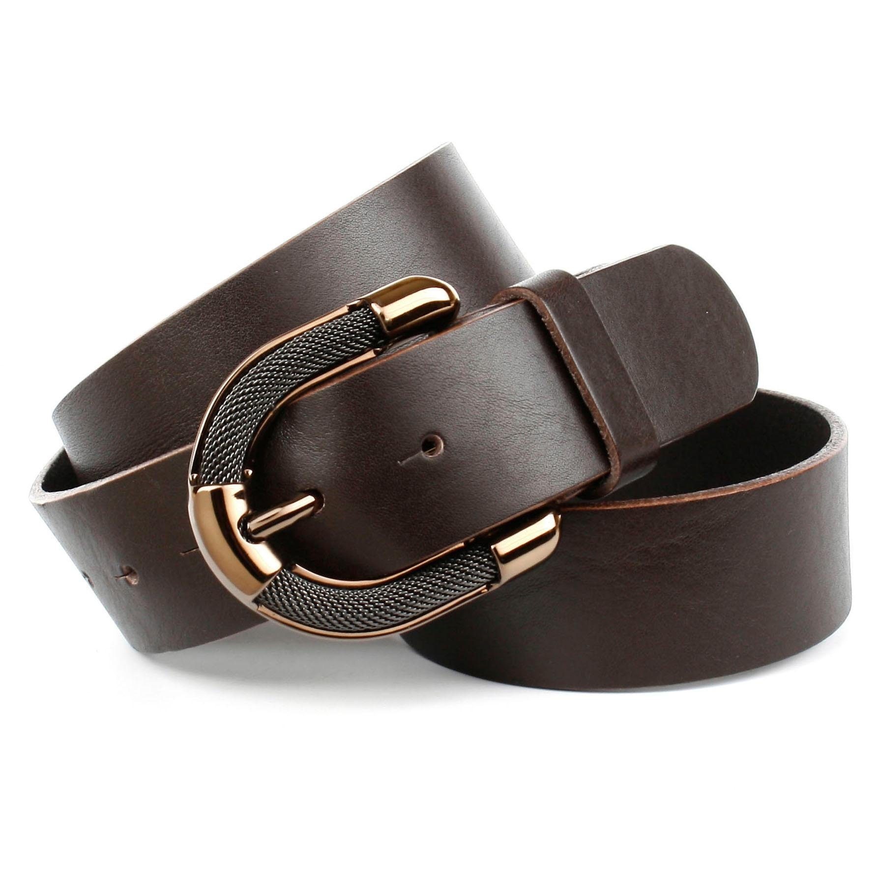 Image of Anthoni Crown Ledergürtel, mit aufwendiger Schmuck-Schliesse, schlicht und elegant bei Ackermann Versand Schweiz