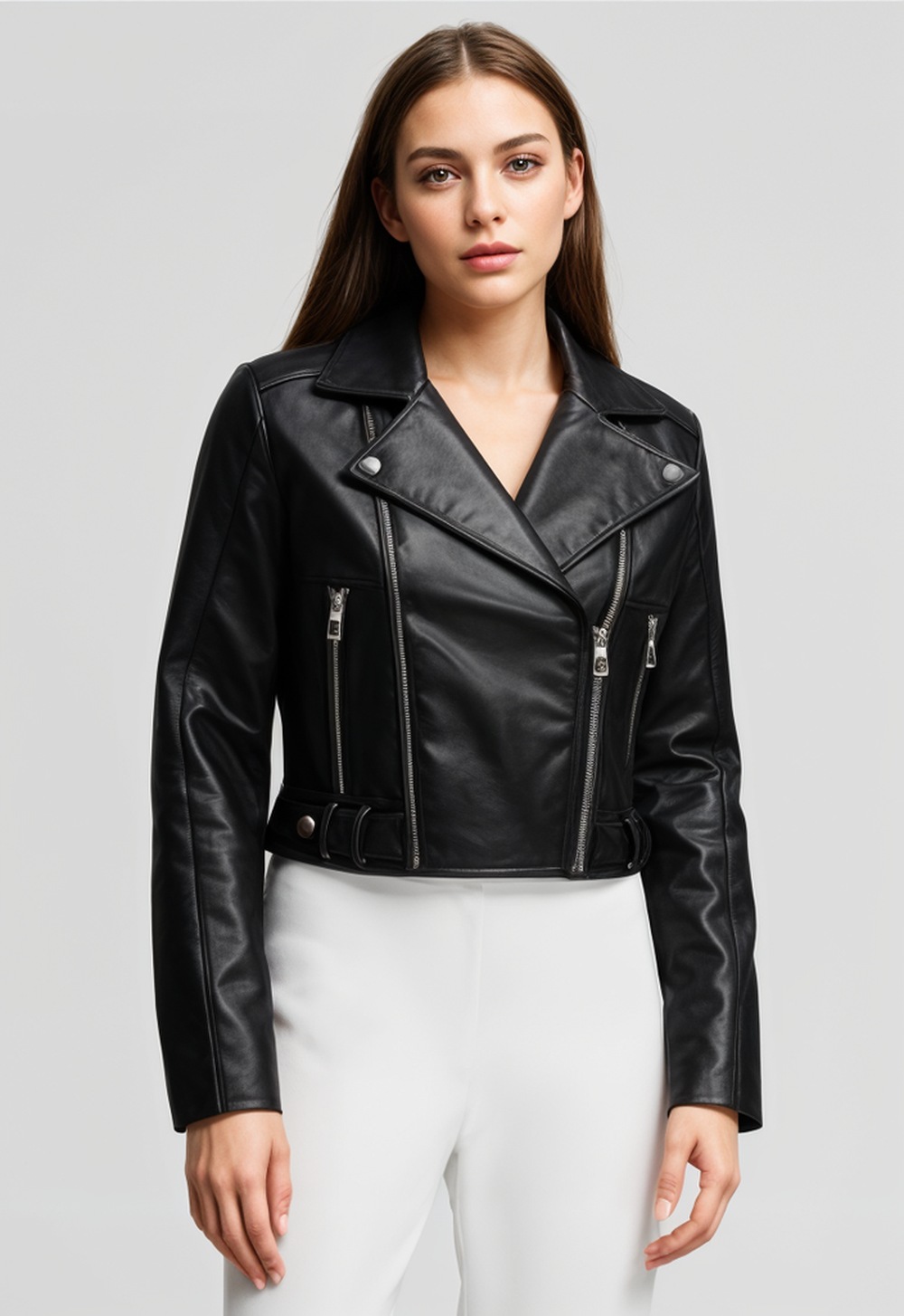 Image of ONLY Bikerjacke "ONLKAMILLA PATENT SHOULDER BIKER CC OTW" ohne Kapuze