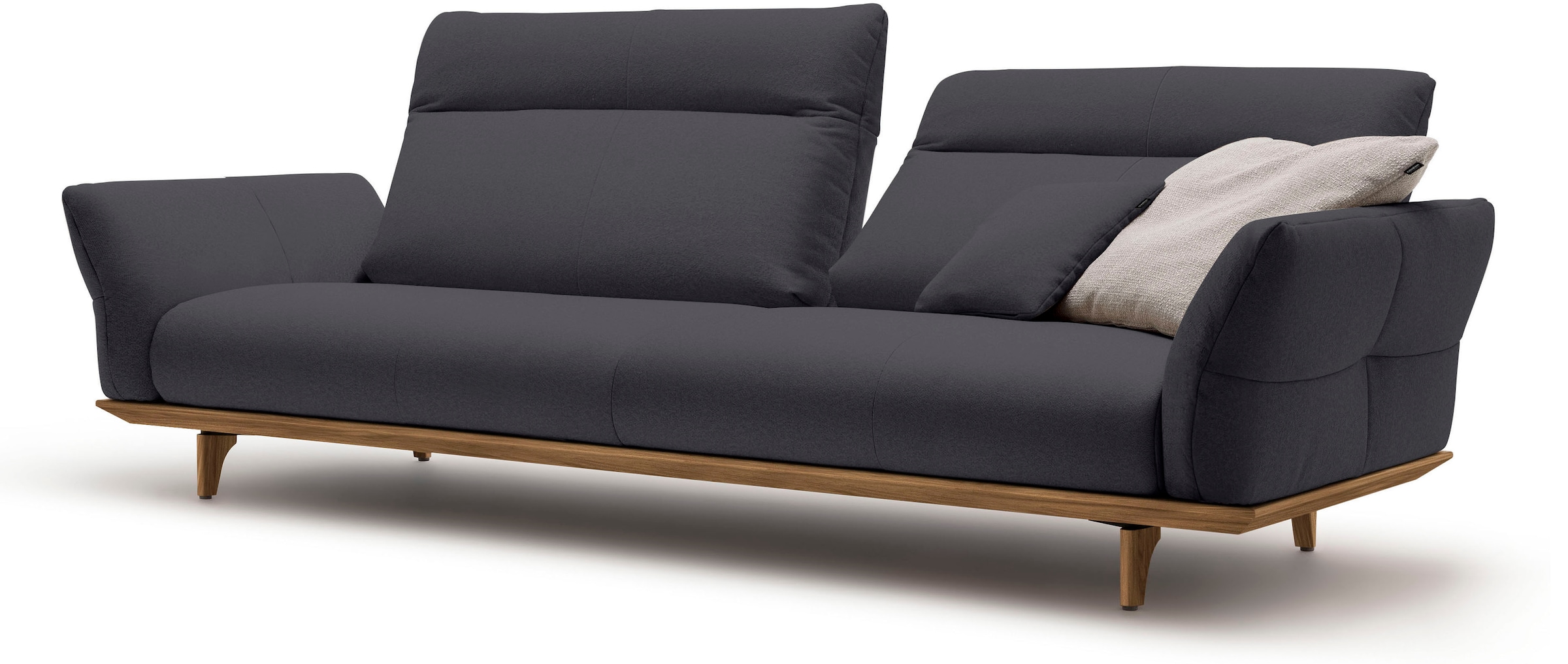 Creation BY ROLF BENZ 4 places »CR.460 mit verstellbarer Rückenlehne, Designsofa, bequem« socle en noyer, pieds en noyer, largeur 248 cm