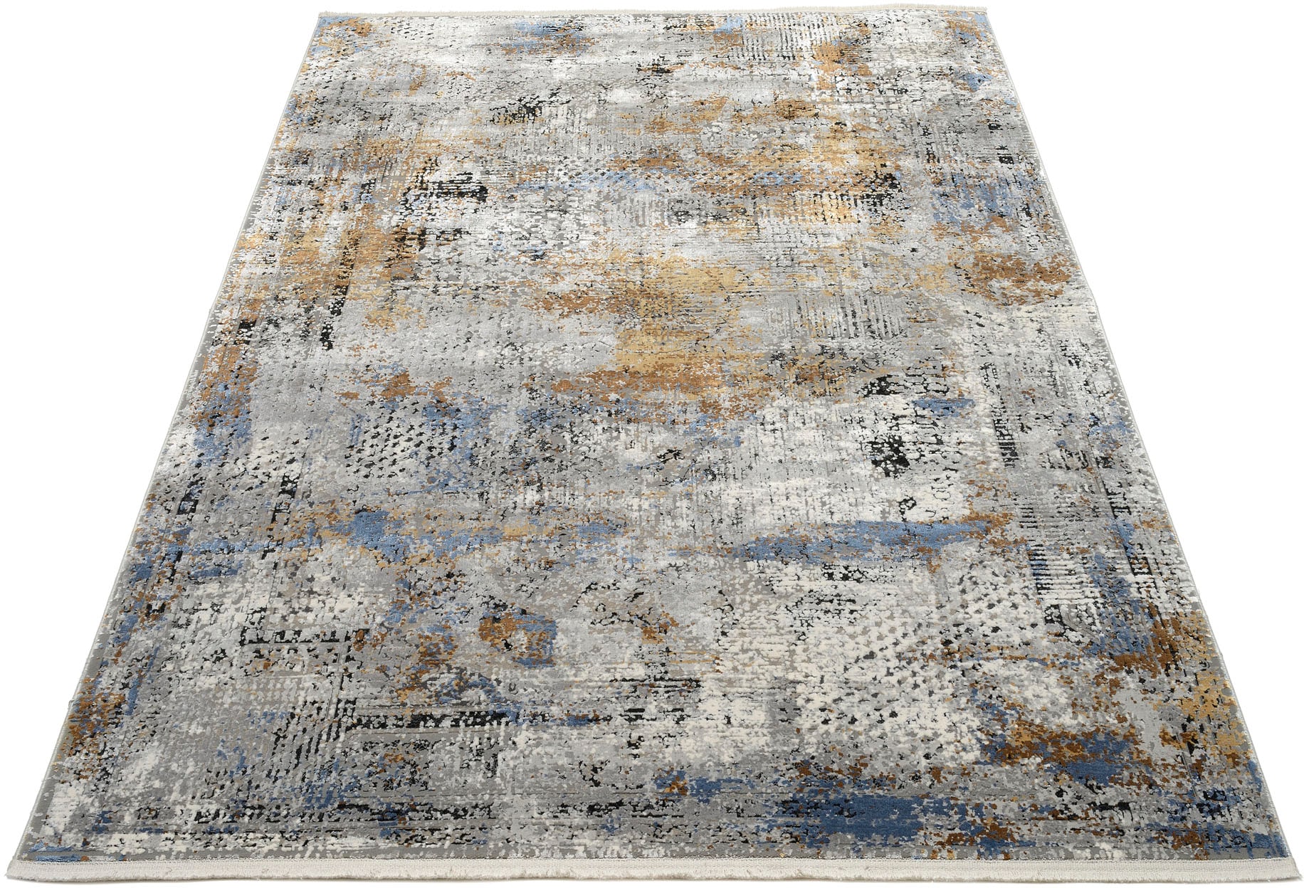 Image of OCI DIE TEPPICHMARKE Teppich "IMPRESSION LUCERNE" rechteckig 8 mm Höhe Vintage, feine Fransen, leichter Glanz durch Viskose, Wohnzimmer