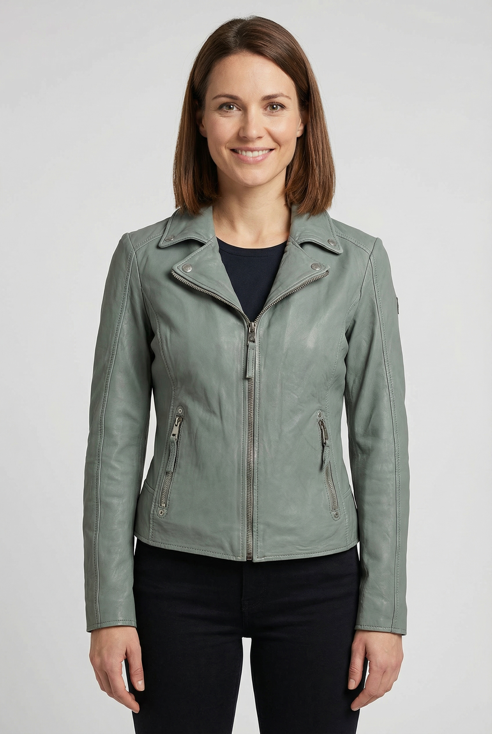 Mauritius Veste en cuir »MWBajah« mit Reverskragen