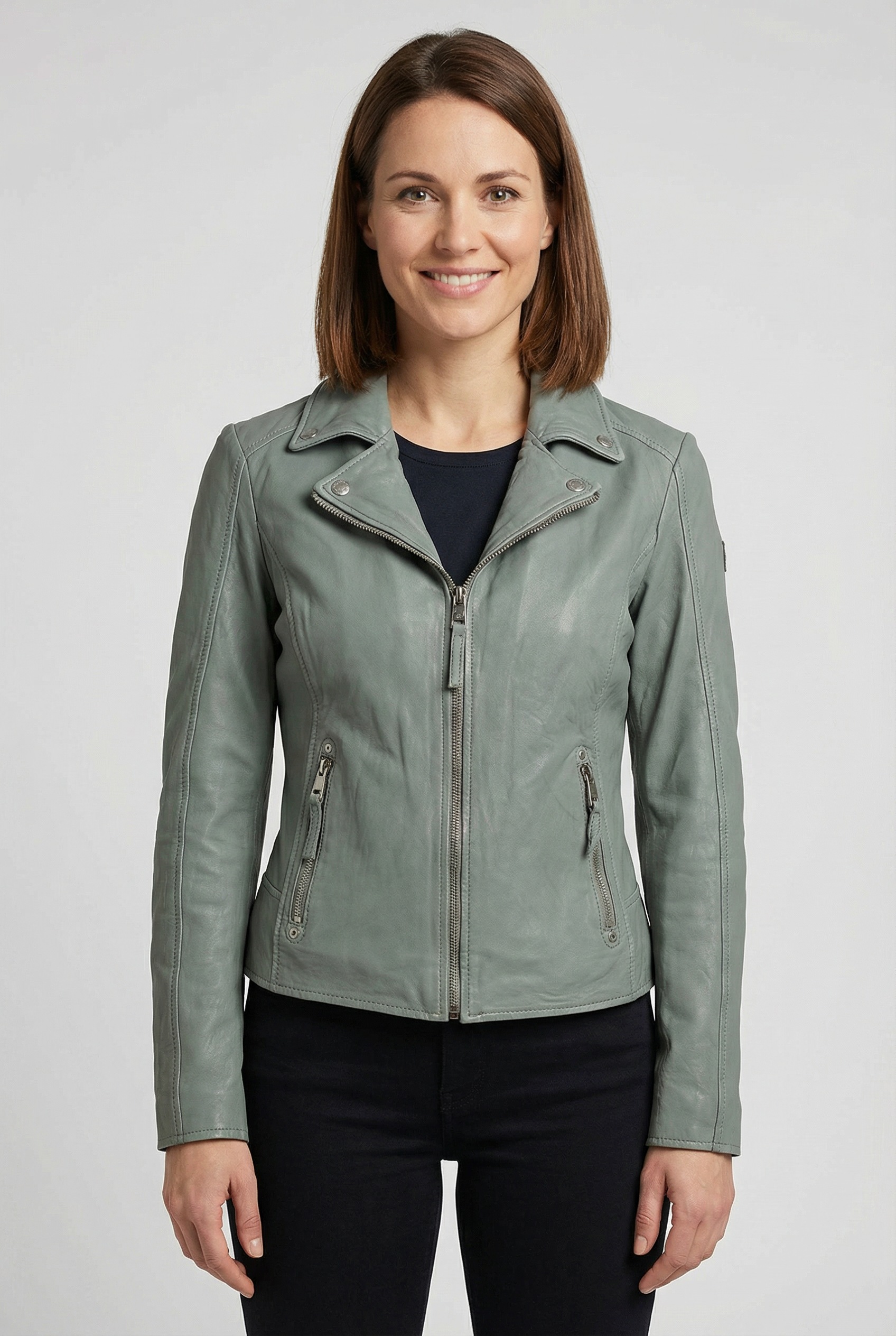Image of Mauritius Lederjacke "MWBajah" mit Reverskragen