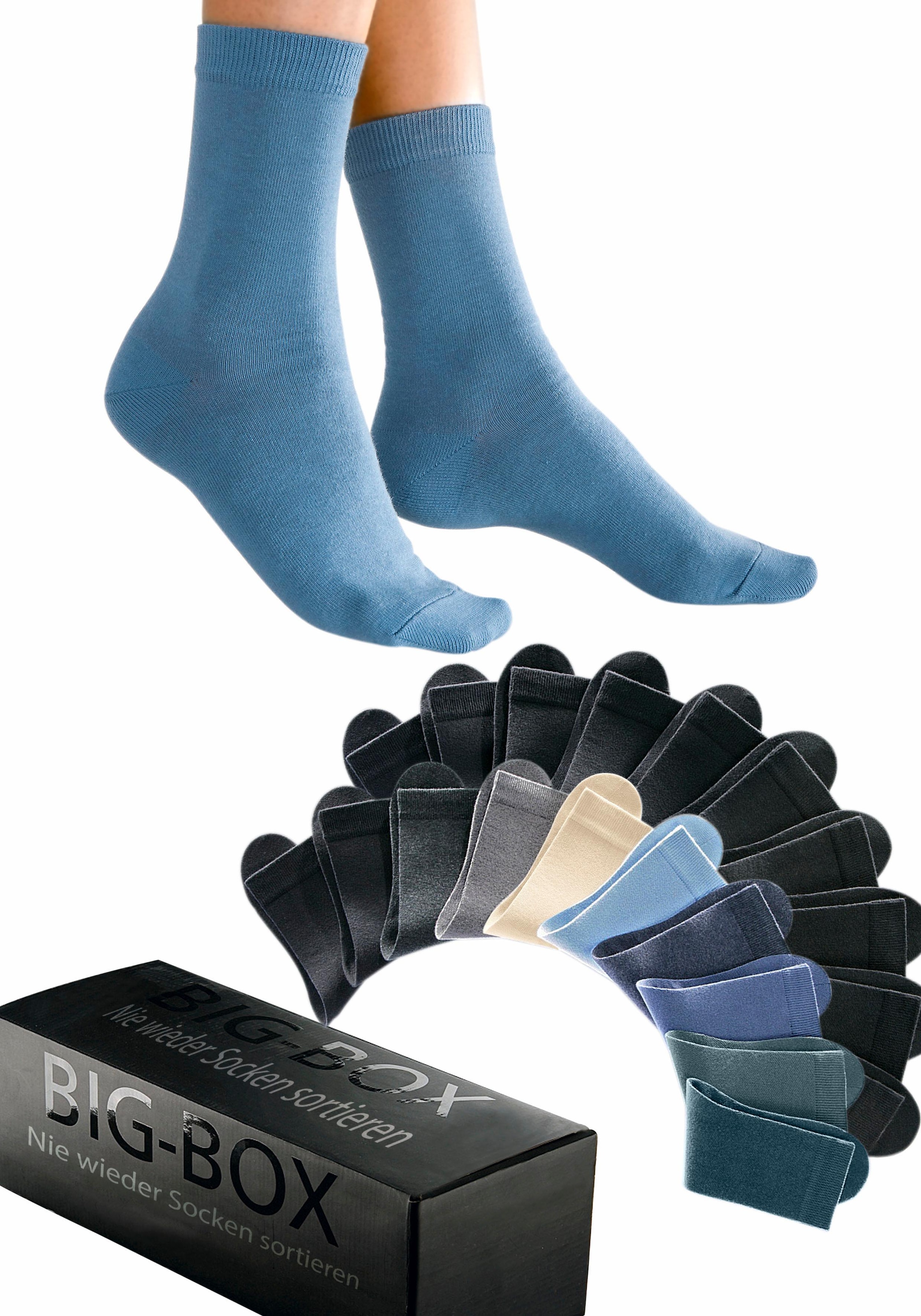 Go in Basicsocken, (Box, 20 Paar), in der grossen Big-Box