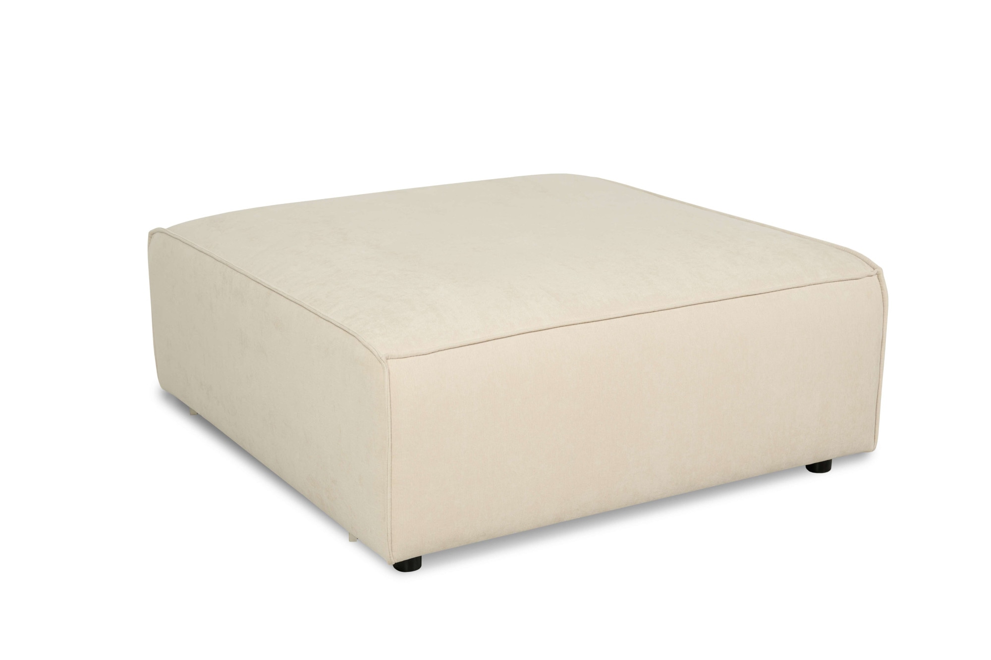 GOODproduct Tabouret rembourré »Jorrena, extra weicher Chenille-Stoff« Praktische Ergänzung, 105x105 cm, mit Wellenunterfederung