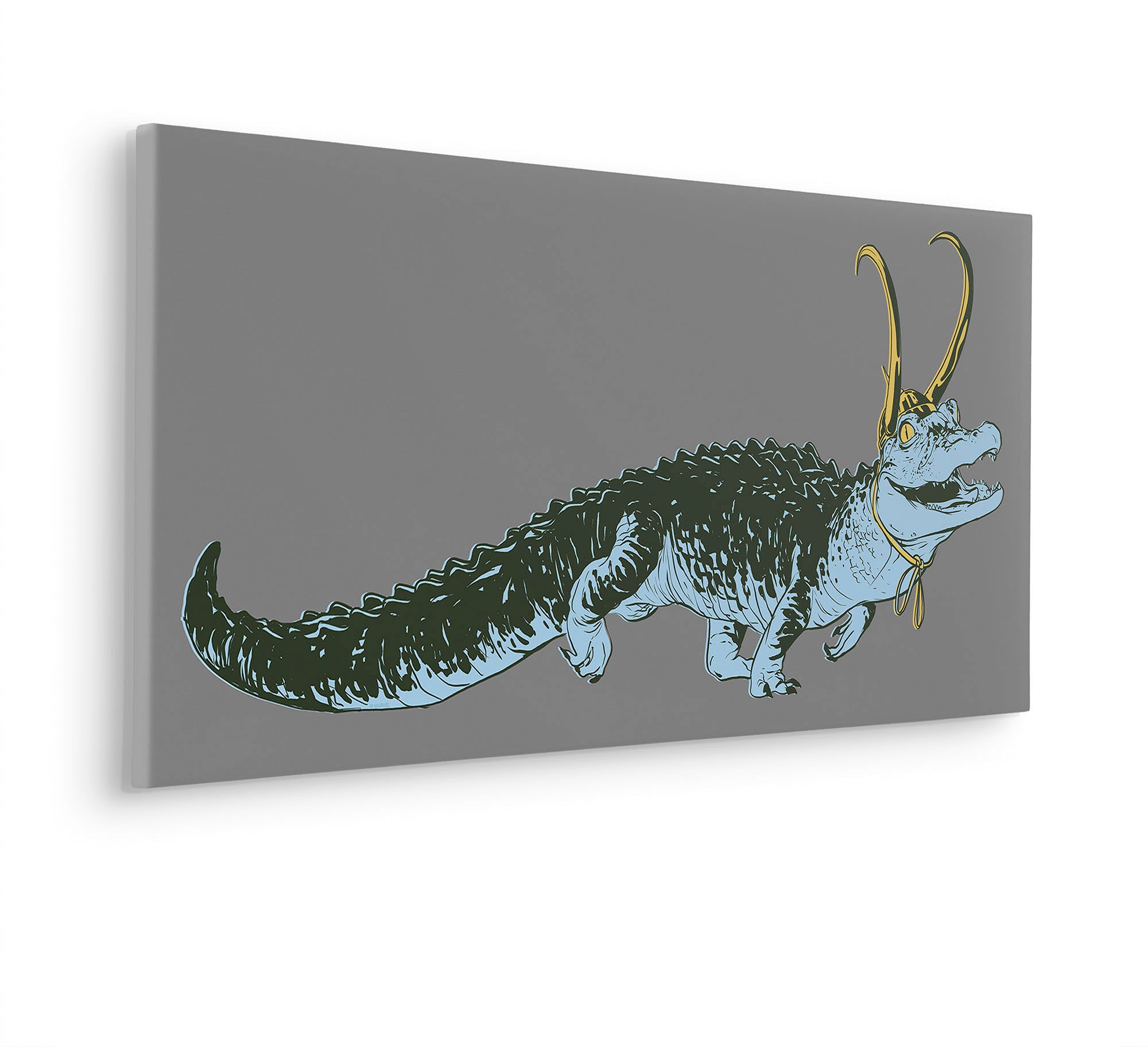 Komar Leinwandbild »Loki Alligator Variance - Grösse 90 x 40 cm«, Disney, (1 St., 90 x 40 cm (Breite x Höhe), Keilrahmenbild mit Echtholzrahmen, Kinderzimmer
