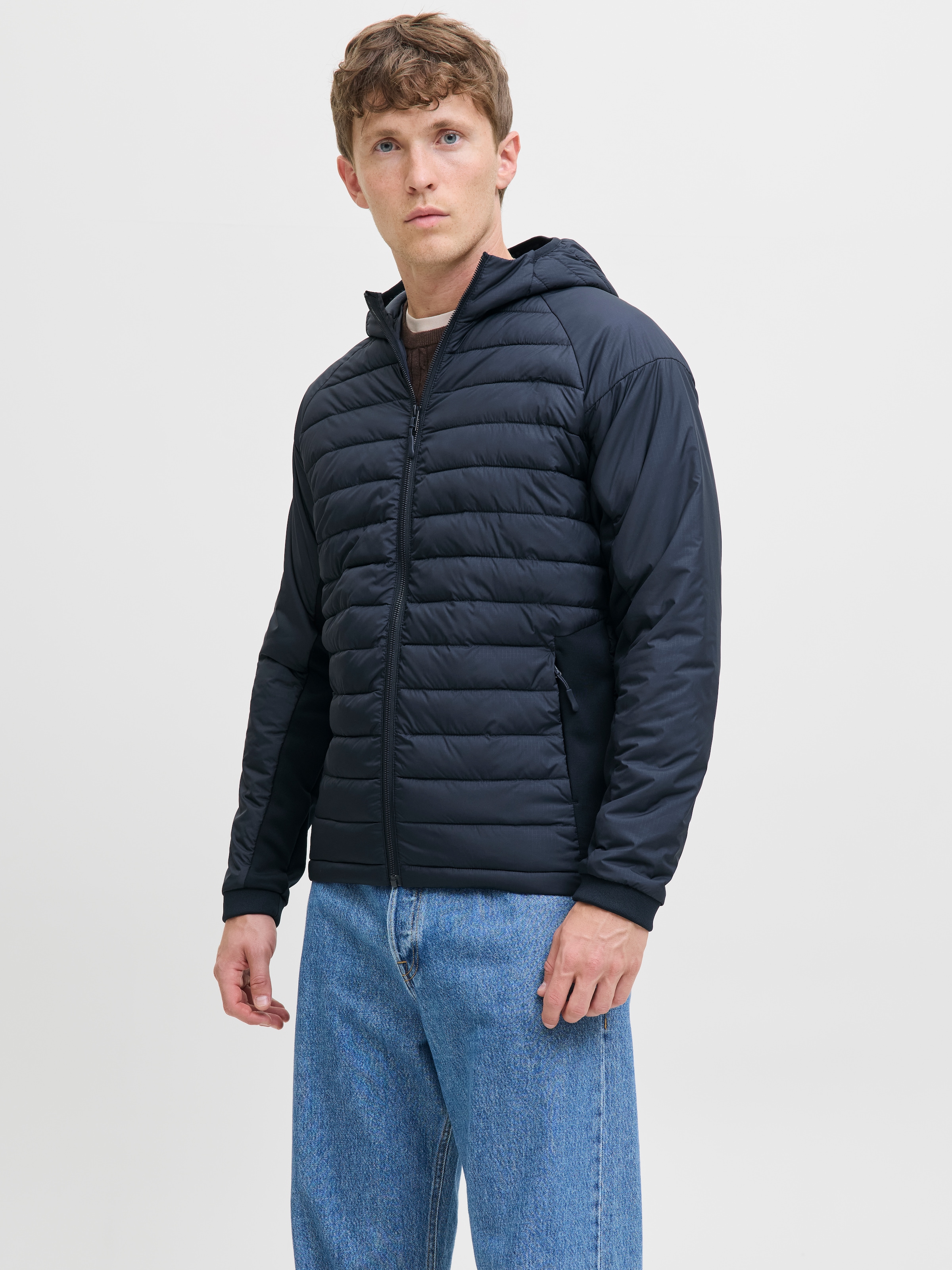 Jack & Jones Steppjacke »JJESTATE HYBRID JACKET NOOS« mit Kapuze mit Kapuze