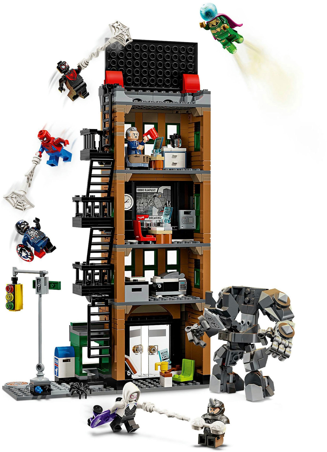 LEGO® Konstruktionsspielsteine »Spider-Man vs. Mysterio: Daily Bugle (76342), LEGO Super Heroes«