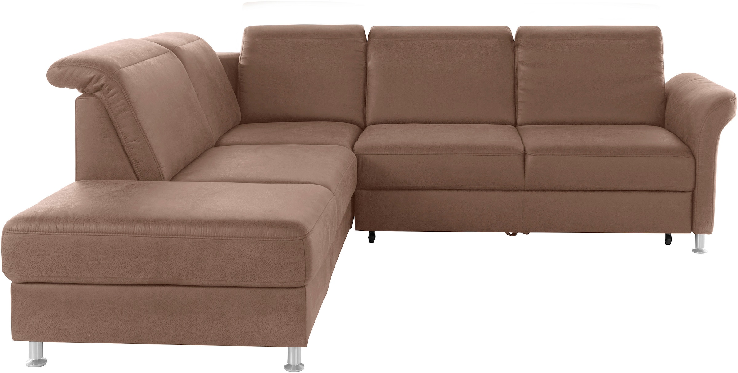 Image of sit&more Ecksofa "Darwin L-Form" inklusive Federkern, wahlweise mit Kopfteilverstellung, Schlaffunktion