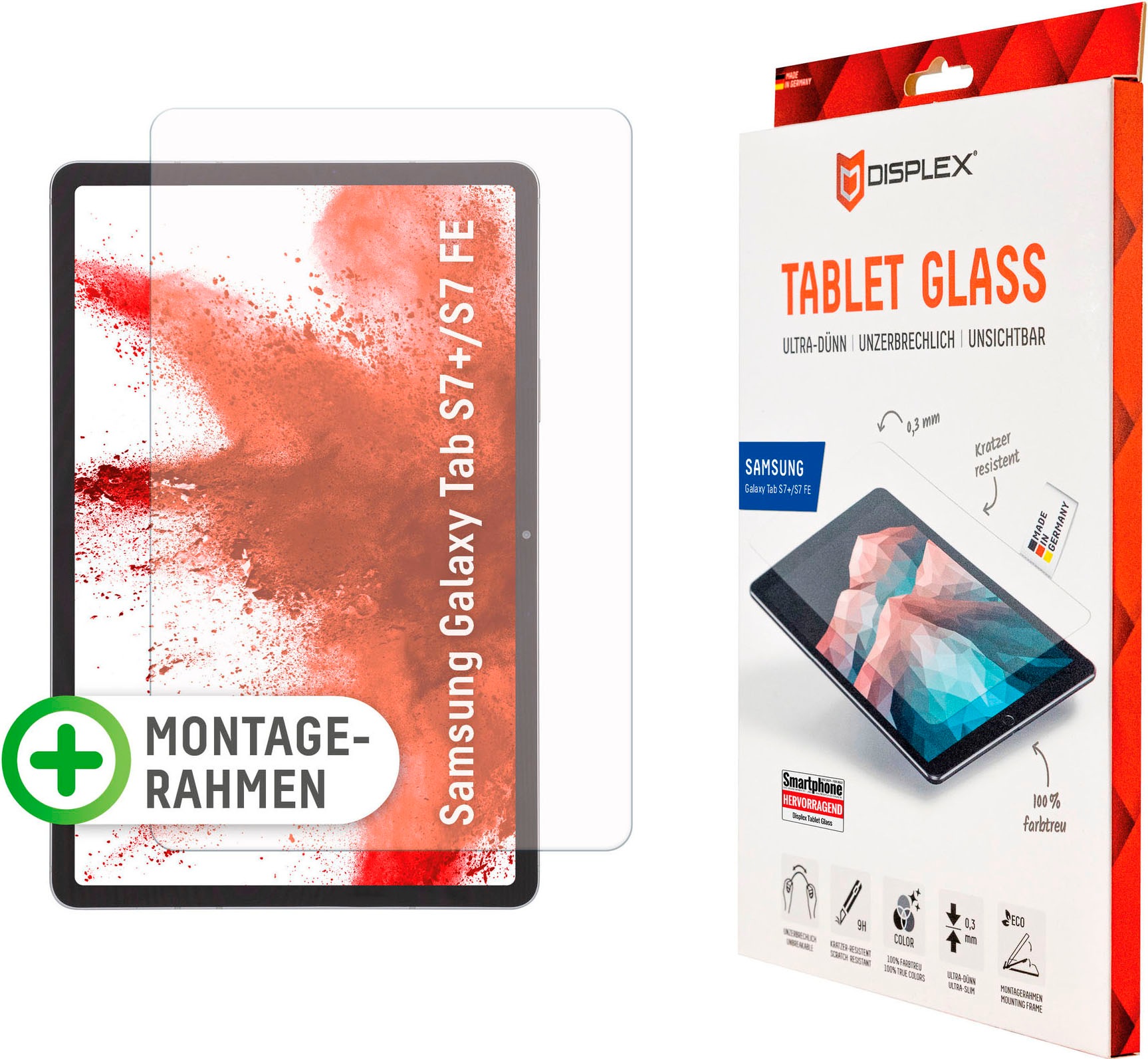 Image of Displex Displayschutzfolie »Tablet Glass Samsung Galaxy Tab S7+/S7 FE«, für Samsung Galaxy Tab S7+/S7 FE bei Ackermann Versand Schweiz