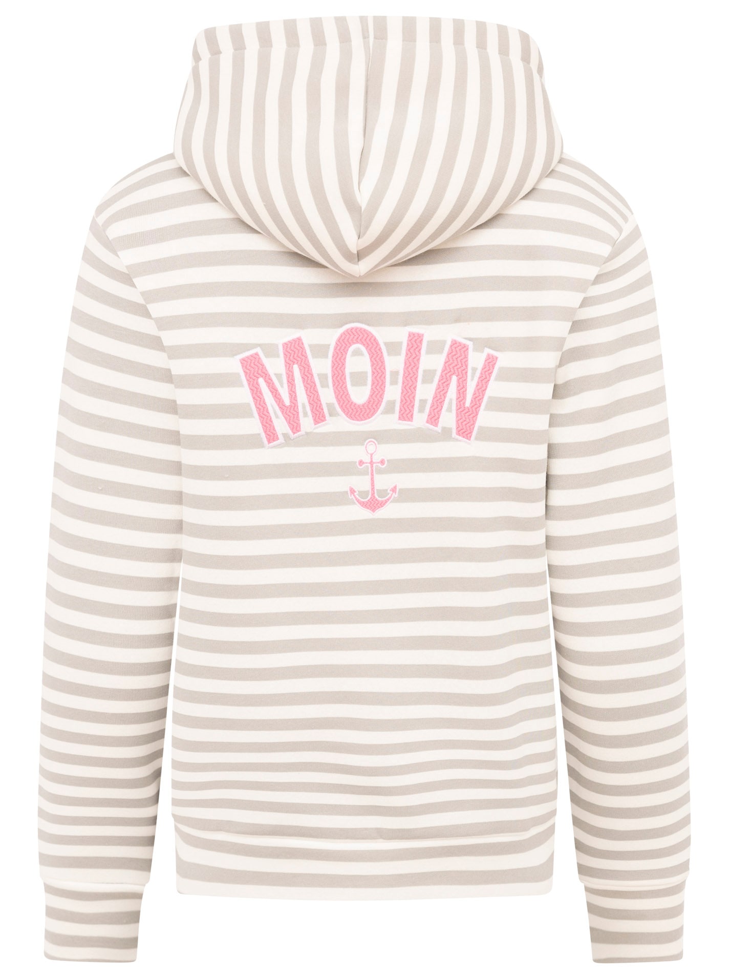 Zwillingsherz Sweat à capuche Streifen, Kapuze, Reissverschluss, modisch, Langarm, Taschen