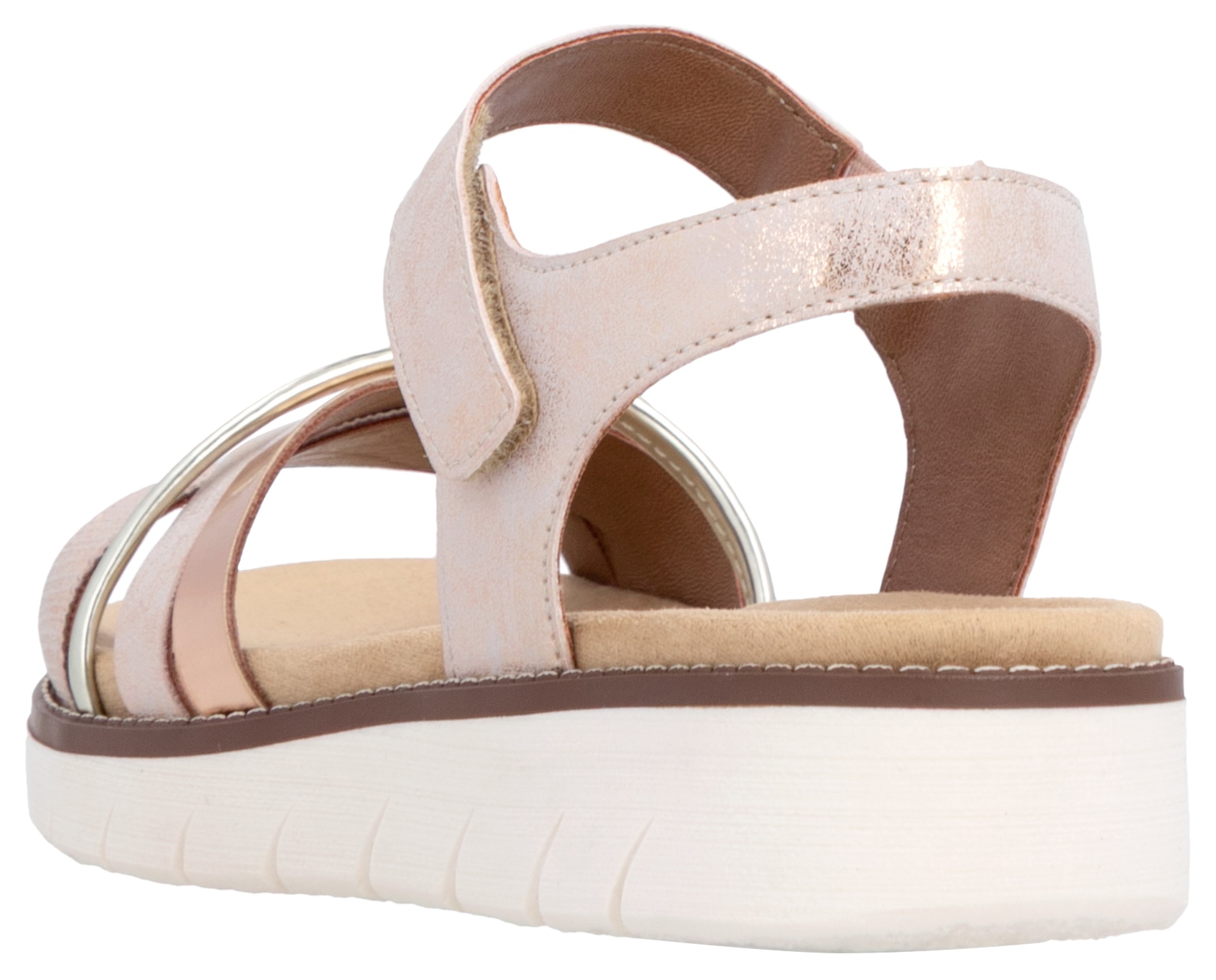 Remonte Sandale à lanières  , Keilabsatz, Sommerschuh, Sandalette mit herausnehmbarer Softeinlage