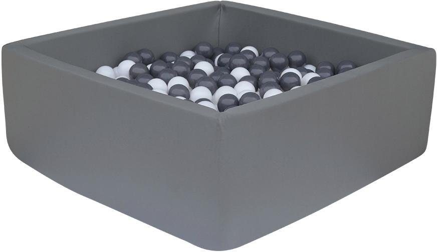 Image of Knorrtoys® Bällebad »Soft, eckig, Dark Grey«, mit 100 Bällen Grey/white bei Ackermann Versand Schweiz