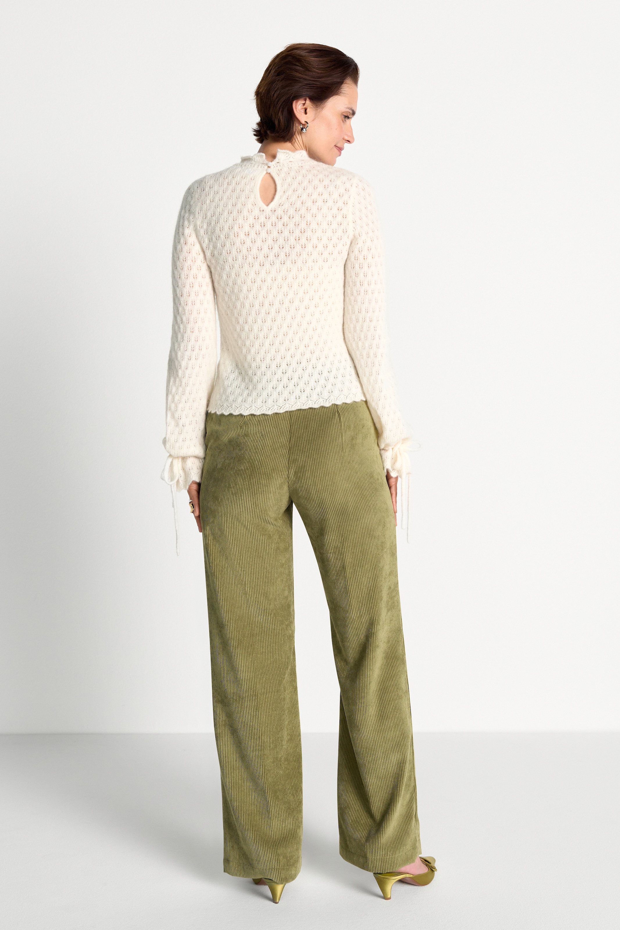 RICHROYAL Strickpullover mit Alpaka, Regular fit mit Spitzendetails
