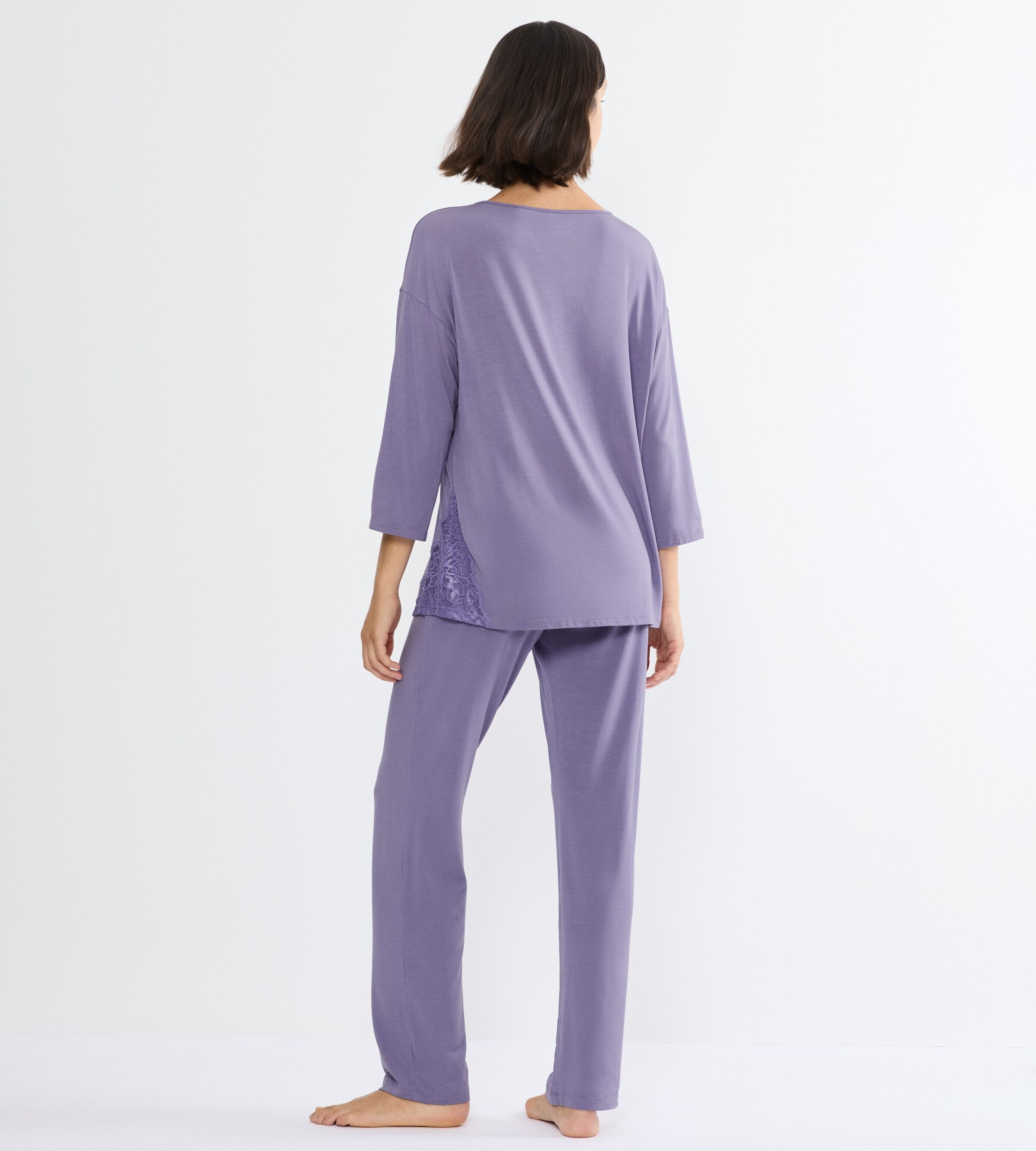 Triumph Pyjama »Timeless Sensuality PK 3/4 Sleeves« atmungsaktiv und weich, Spitze