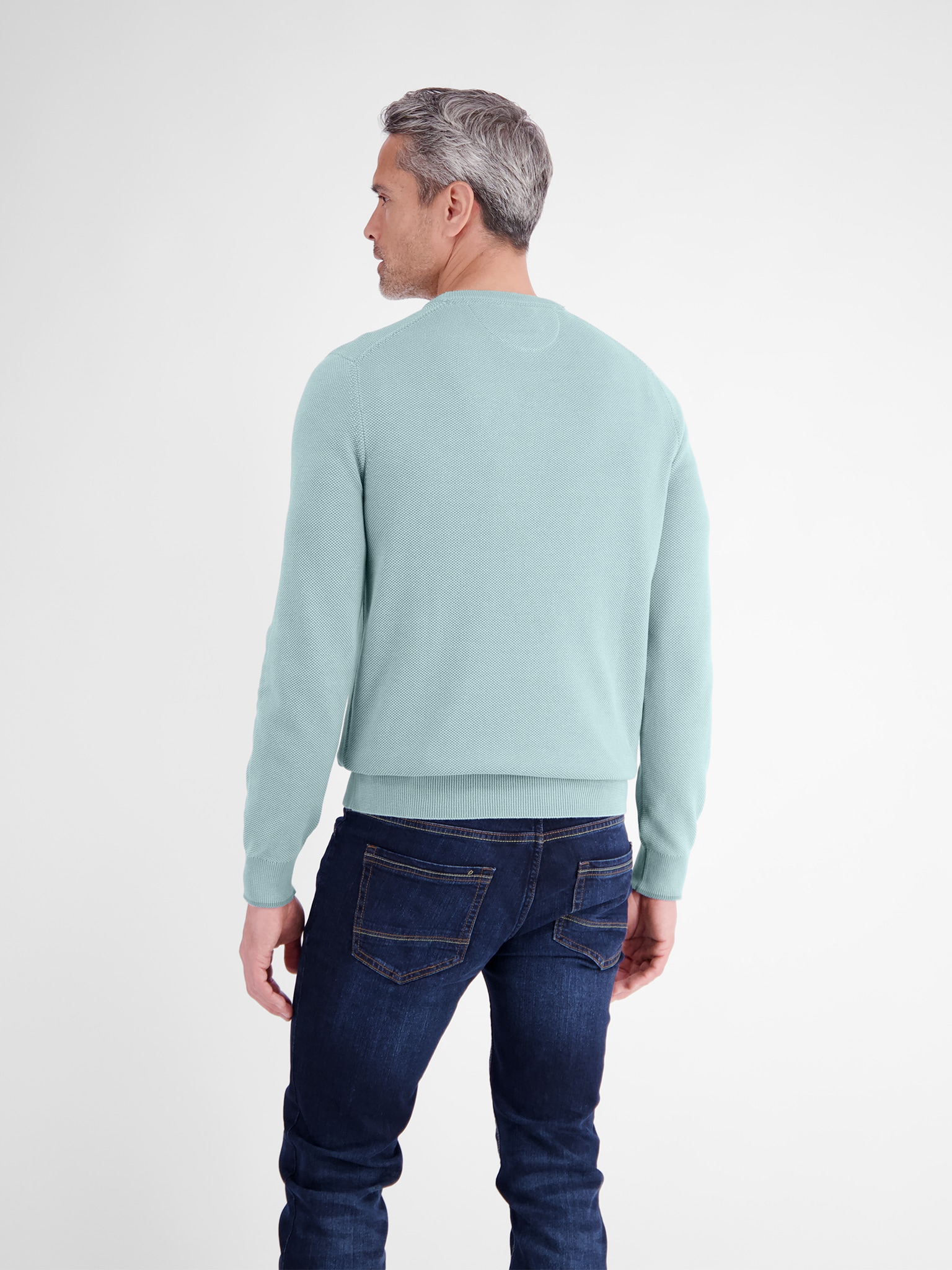 LERROS Strickpullover mit Logo-Stickerei und aus reiner Baumwolle