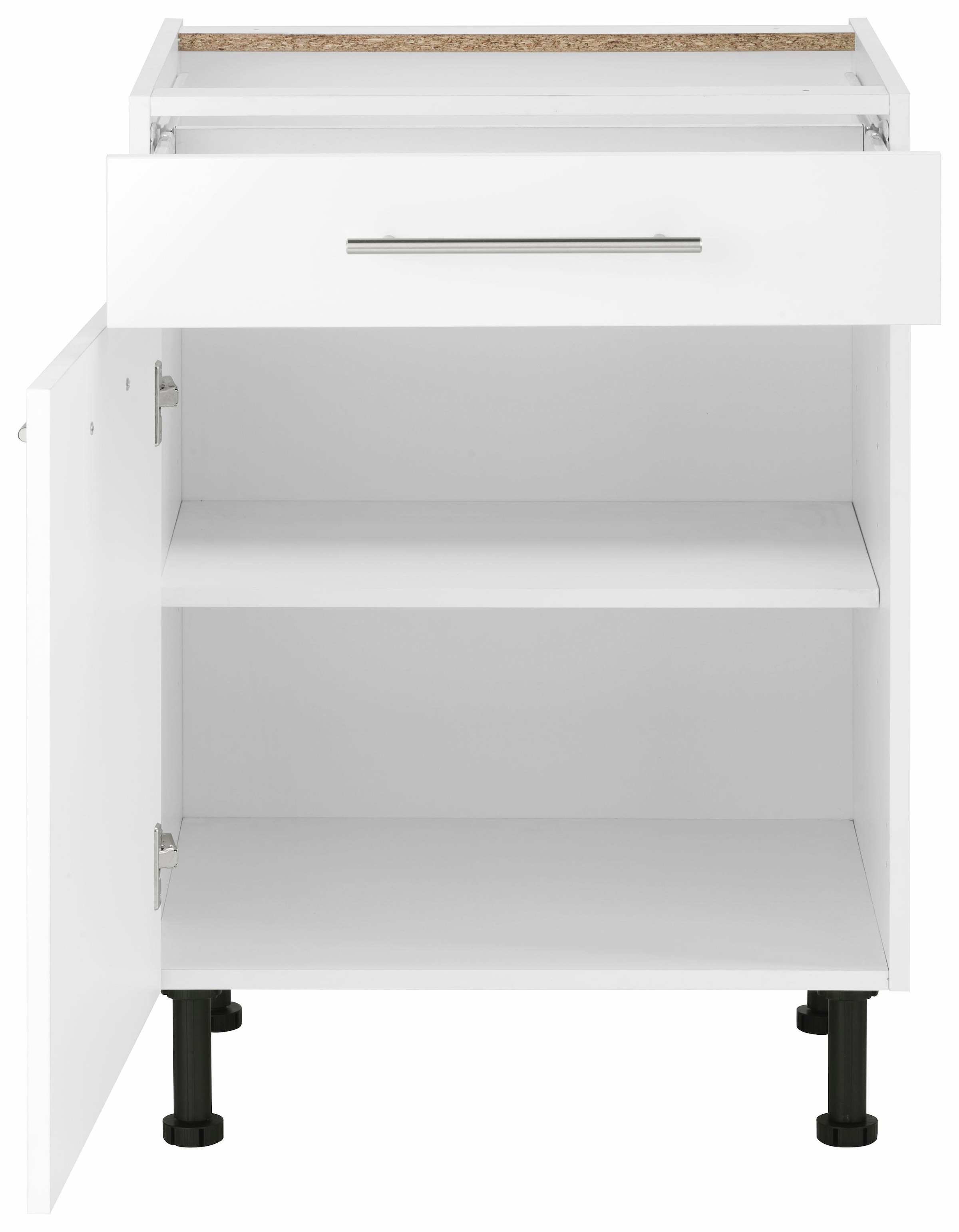 wiho Küchen Unterschrank »Ela«, Breite 60 cm, höhenverstellbare Füsse
